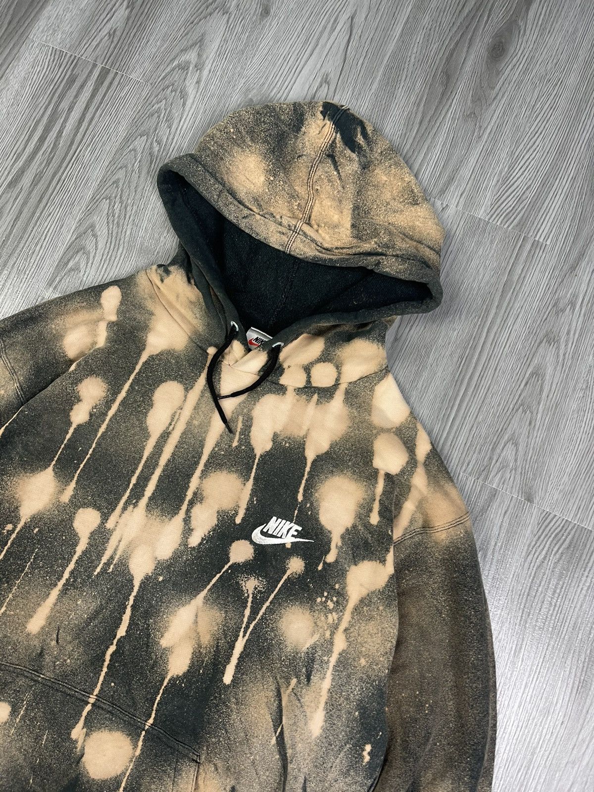 Nike × Vintage 90s Nike Acid wash Hoodies Size US L / EU 52-54 / 3 - 3 Thumbnail