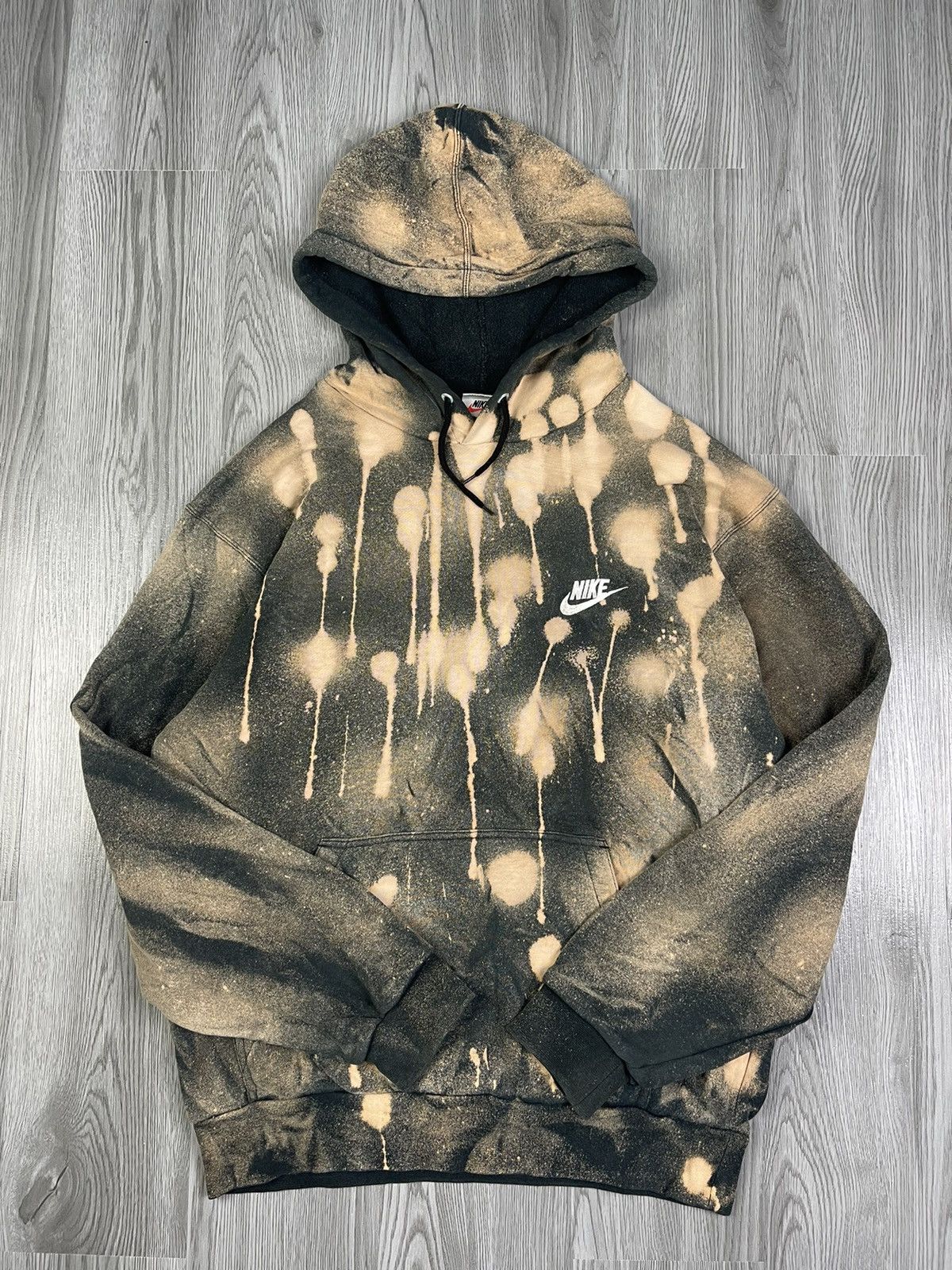 Nike × Vintage 90s Nike Acid wash Hoodies Size US L / EU 52-54 / 3 - 4 Thumbnail