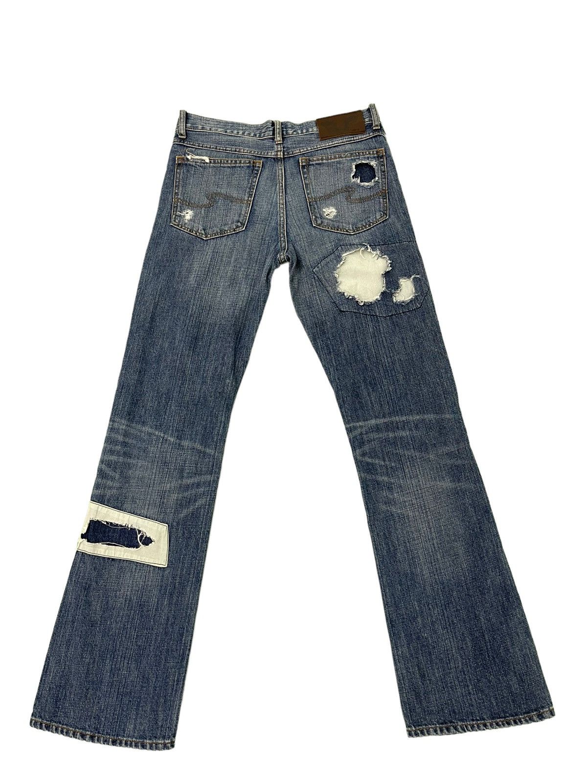 Japanese Brand Flare Jeans Bonds & Peace Patchwork Boro Denim Boot Cut 4🟦1 Size US 31 - 11 Thumbnail