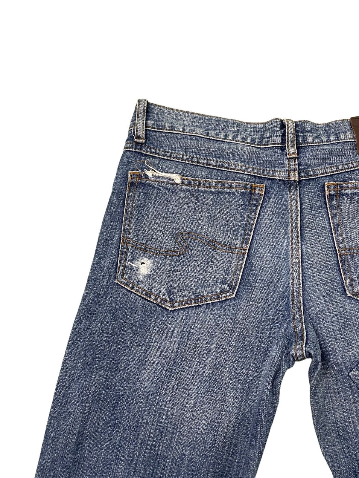Japanese Brand Flare Jeans Bonds & Peace Patchwork Boro Denim Boot Cut 4🟦1 Size US 31 - 19 Thumbnail