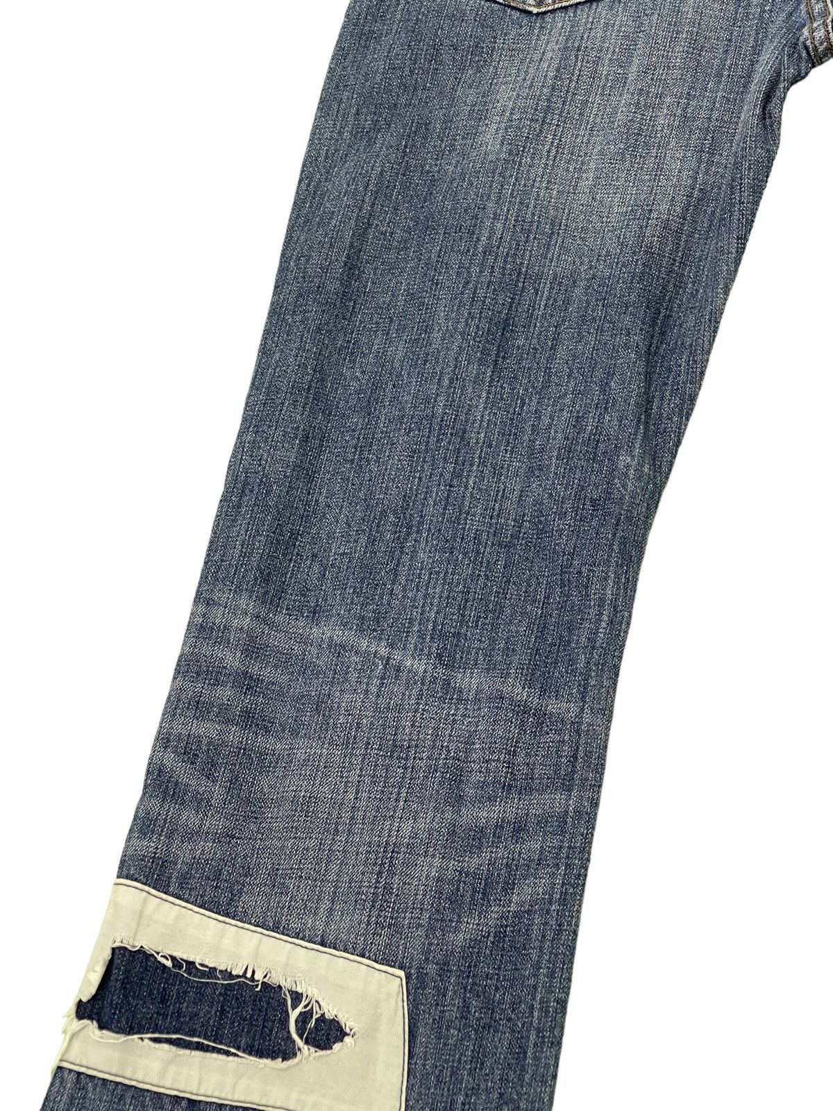 Japanese Brand Flare Jeans Bonds & Peace Patchwork Boro Denim Boot Cut 4🟦1 Size US 31 - 16 Thumbnail