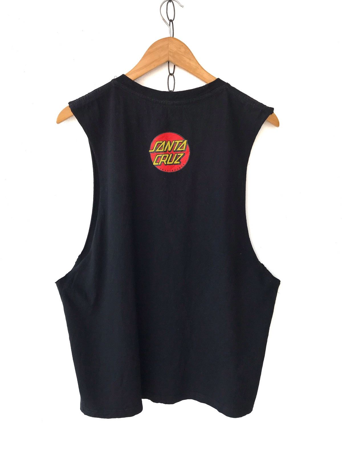 Santa Cruz Skateboards Iconic Logo Santa Cruz Custom Sleeveless Tshirt Streetwear Size US XL / EU 56 / 4 - 4 Thumbnail