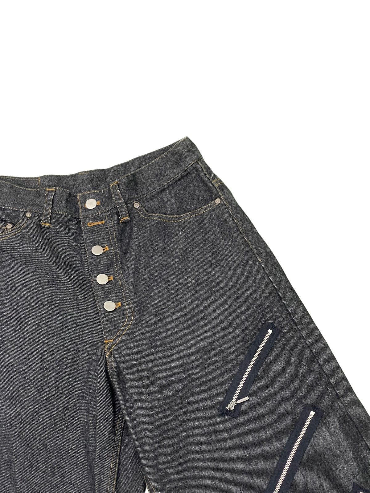 Japanese Brand Wide Leg Baggy Denim Nivety Japan Multizipped 4🟦1 Size US 31 - 8 Thumbnail