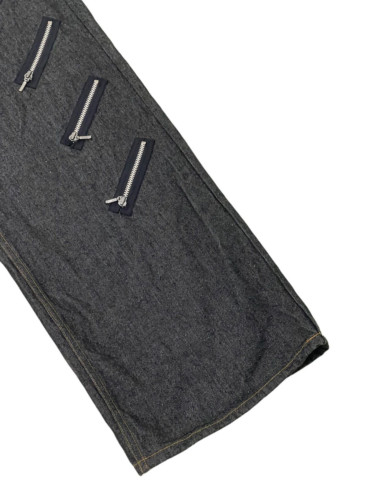 Japanese Brand Wide Leg Baggy Denim Nivety Japan Multizipped 4🟦1 Size US 31 - 4 Thumbnail