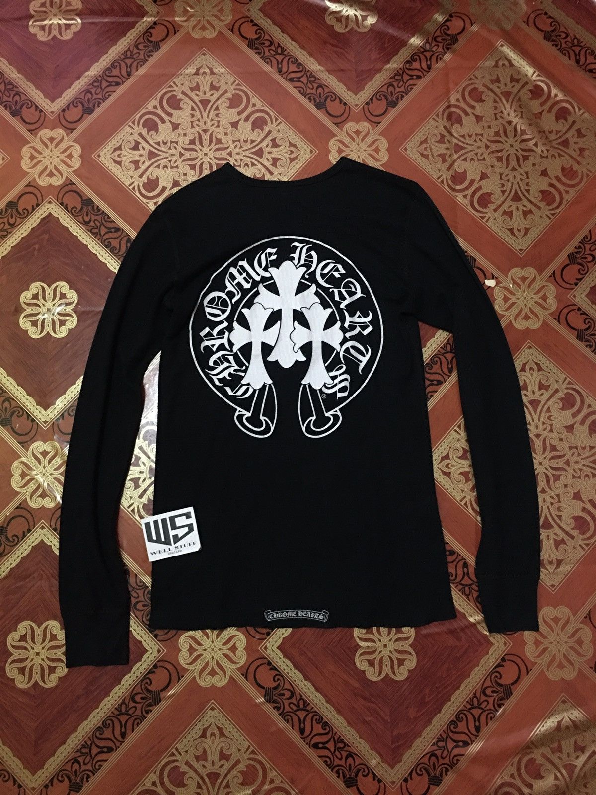 image of Chrome Hearts Thermal Triple Cross in Black, Men's (Size Medium)