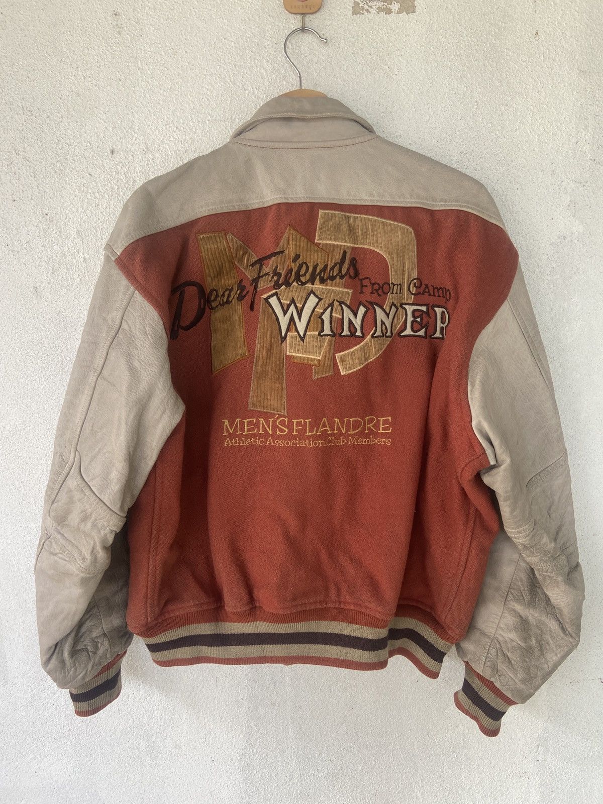 image of Men’S Flandre Winner Award Leather Varsity Jacket in Mix, Men's (Size Medium)
