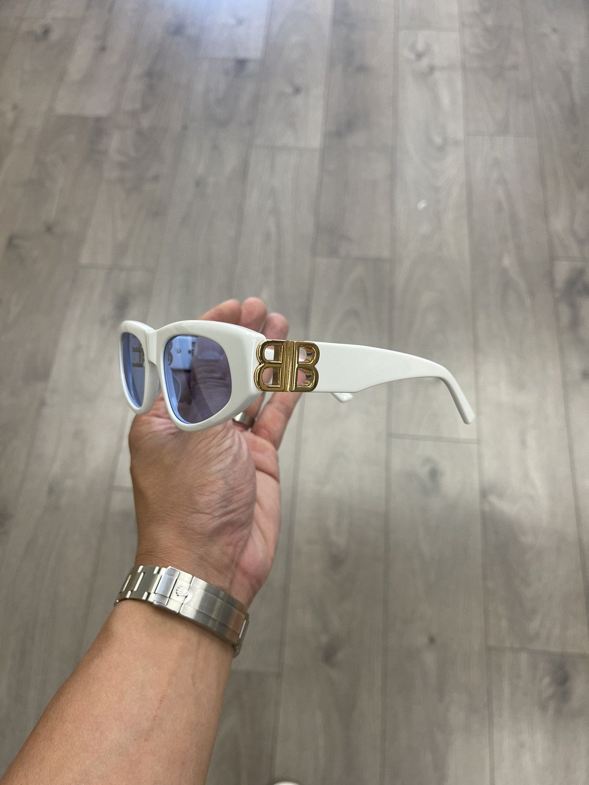NEW Balenciaga BB0095 White Sunglasses Glasses