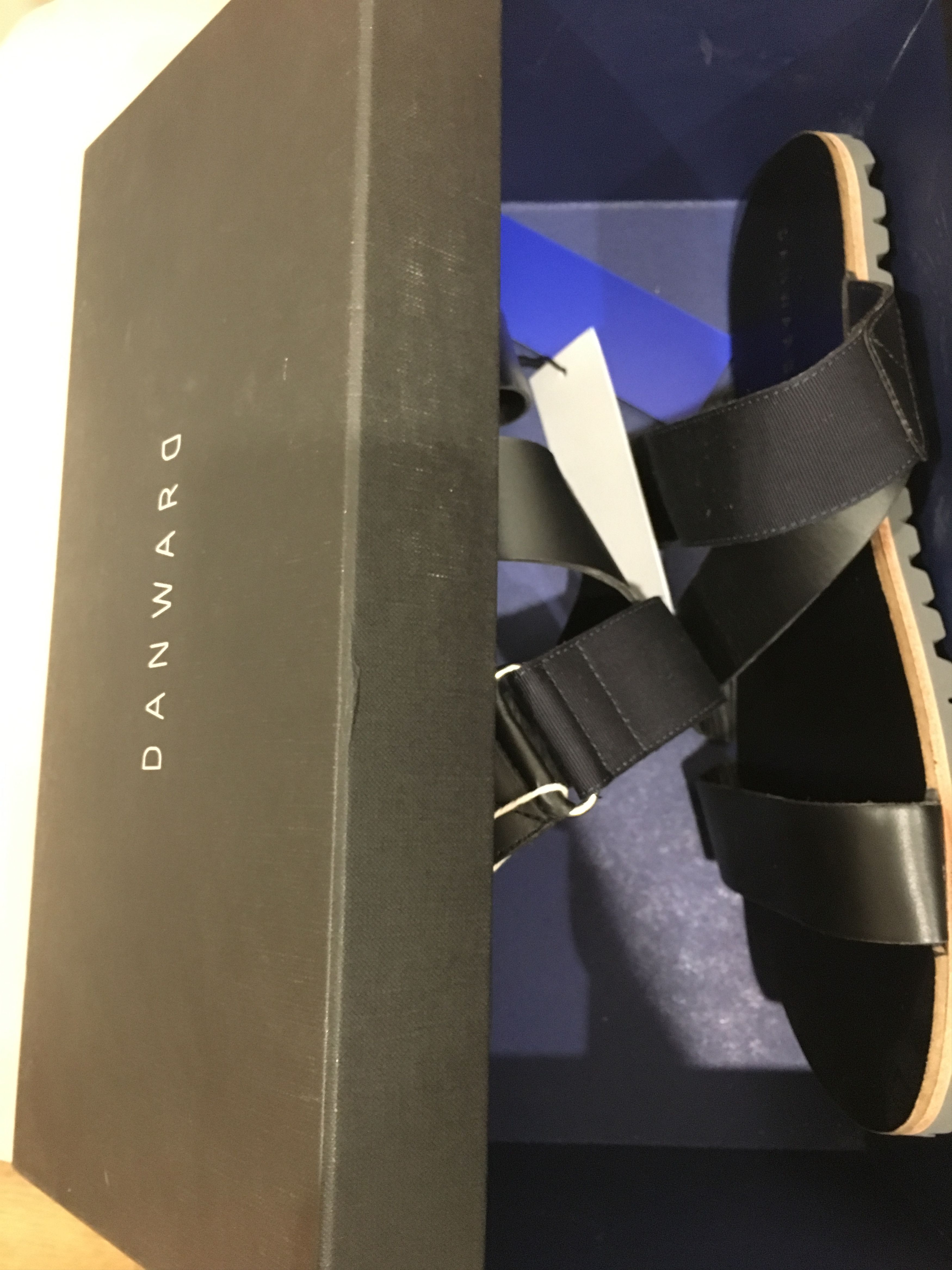 DANWARD NEW EU245 leather slides w/ rubber sole, made in Italy Size US 10 / EU 43 - 4 Thumbnail