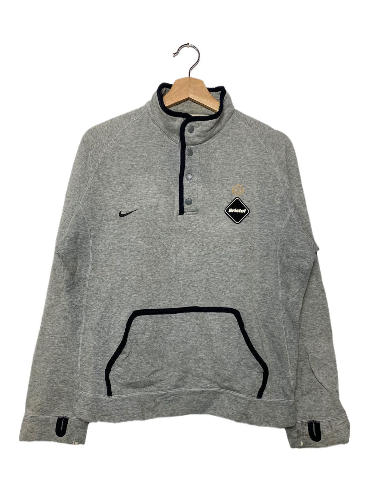 image of Football Club Real Bristol x Nike Vintage Nike X Bristol Fcrb Crewneck / Travis Scott in Grey (Size