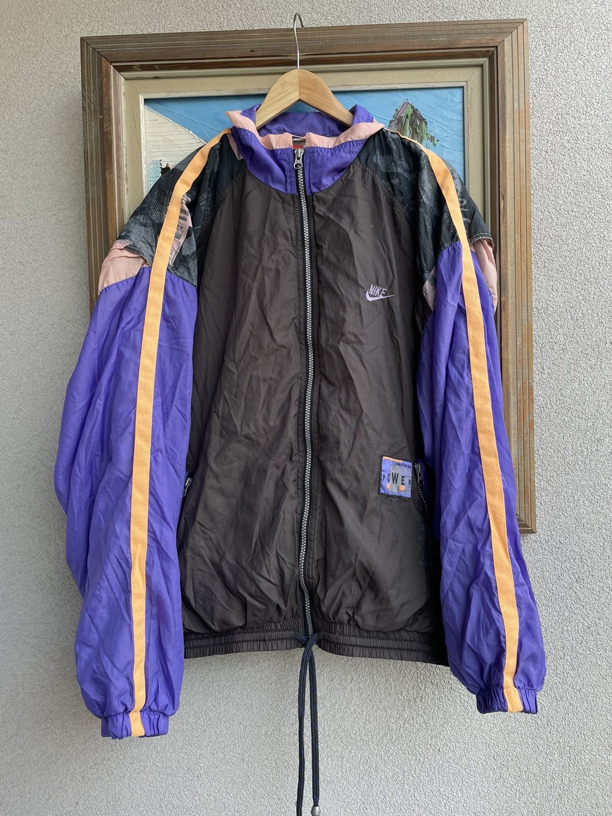 Nike Vintage 90s Windbreaker Rare Back Fullprint Streetwear
