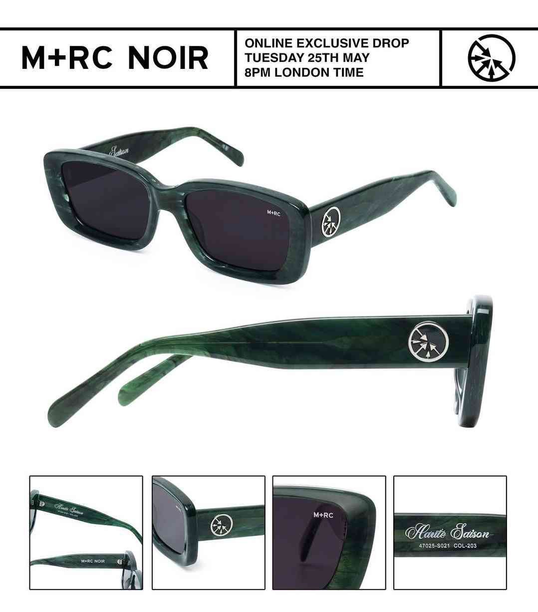 M+Rc Noir M+RC Noir Haute-Saison Green Sunglasses Size ONE SIZE - 3 Thumbnail