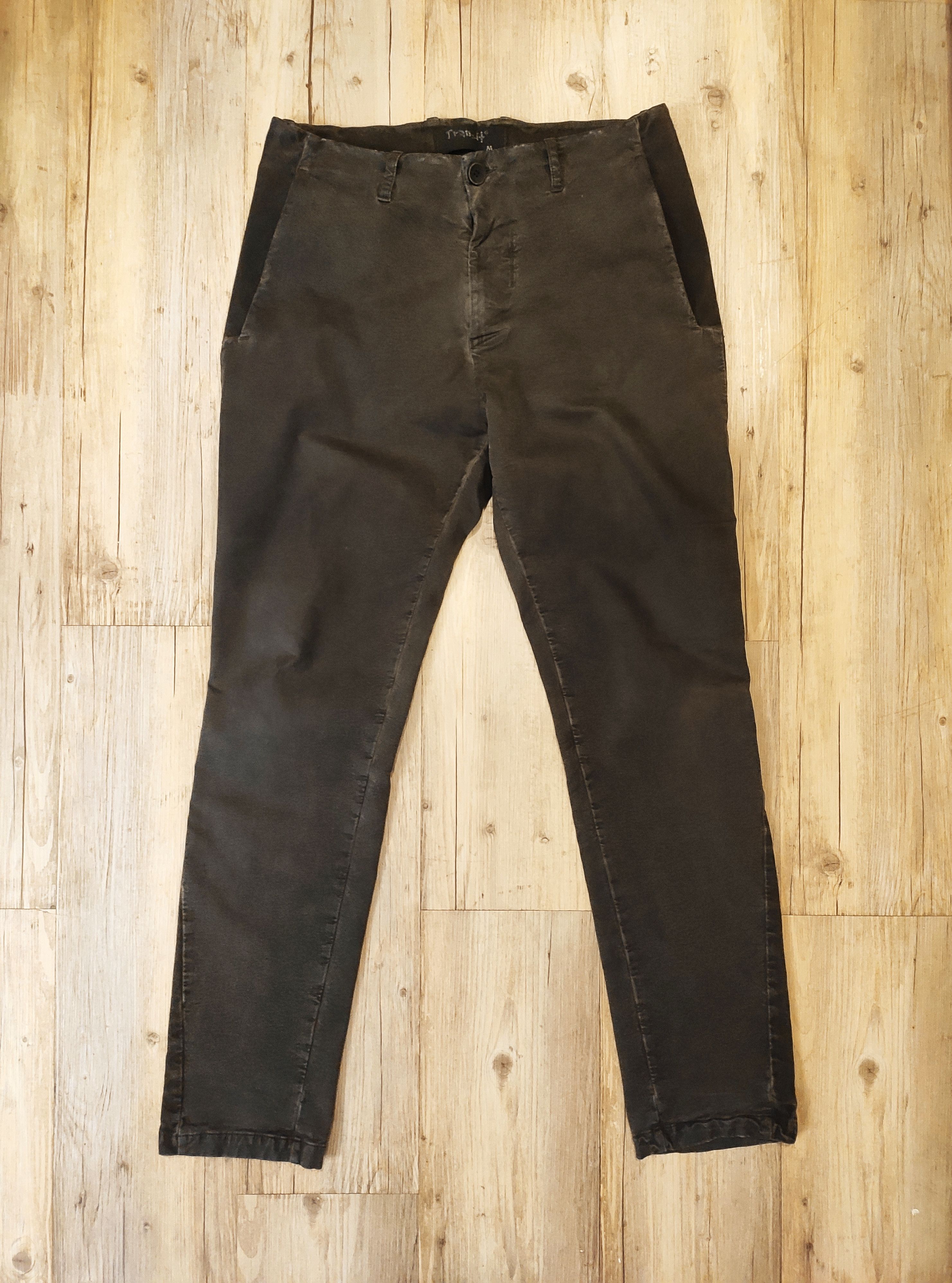 image of Transit Uomo Dyed Anatomic Pants.like Rick Owen Or Julius in Dark Grey, Men's (Size 32)