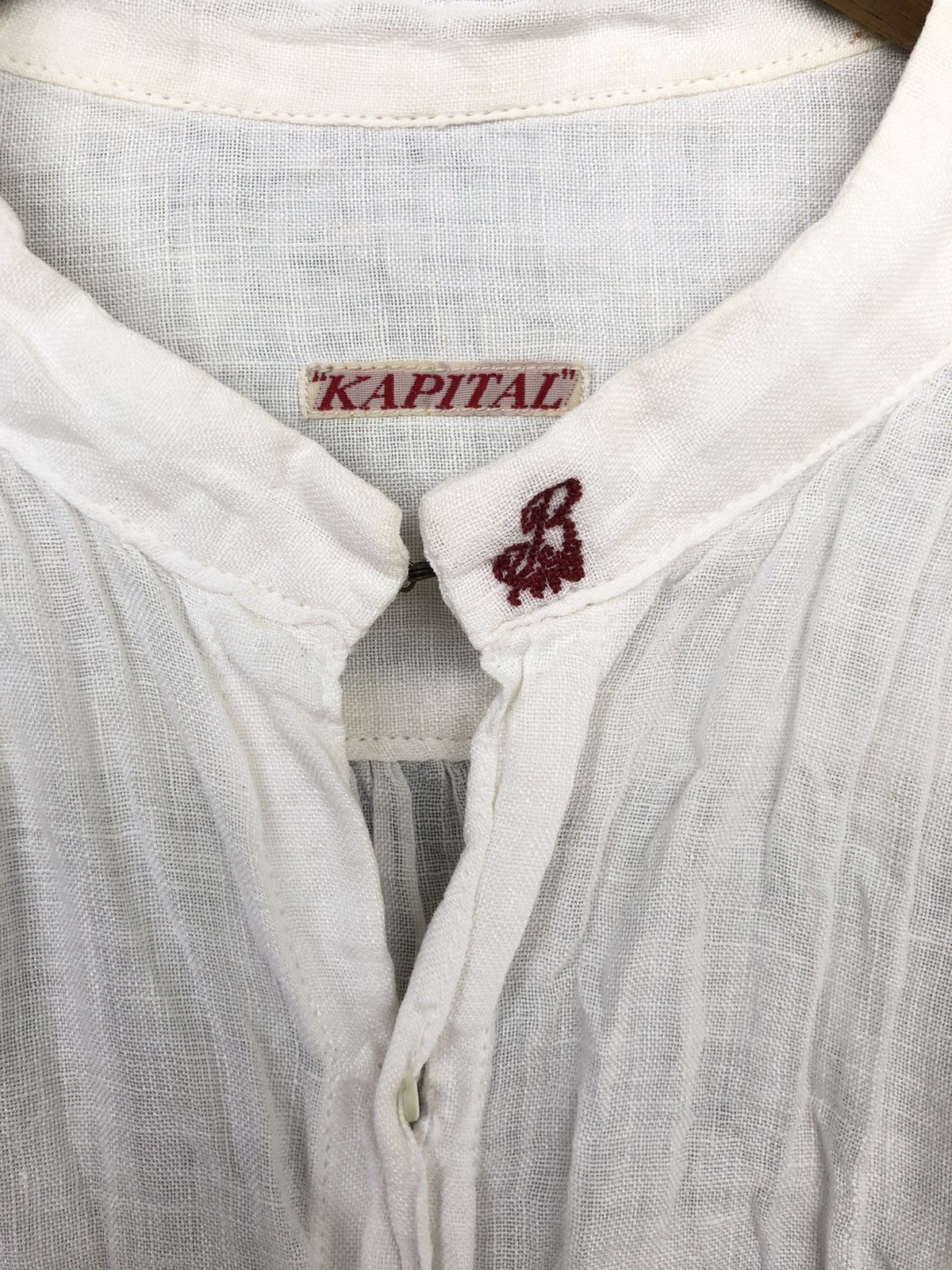Kapital GRAIL🔥Kapital "Peace & Bond" Linen Button Jacket Size US L / EU 52-54 / 3 - 9 Thumbnail