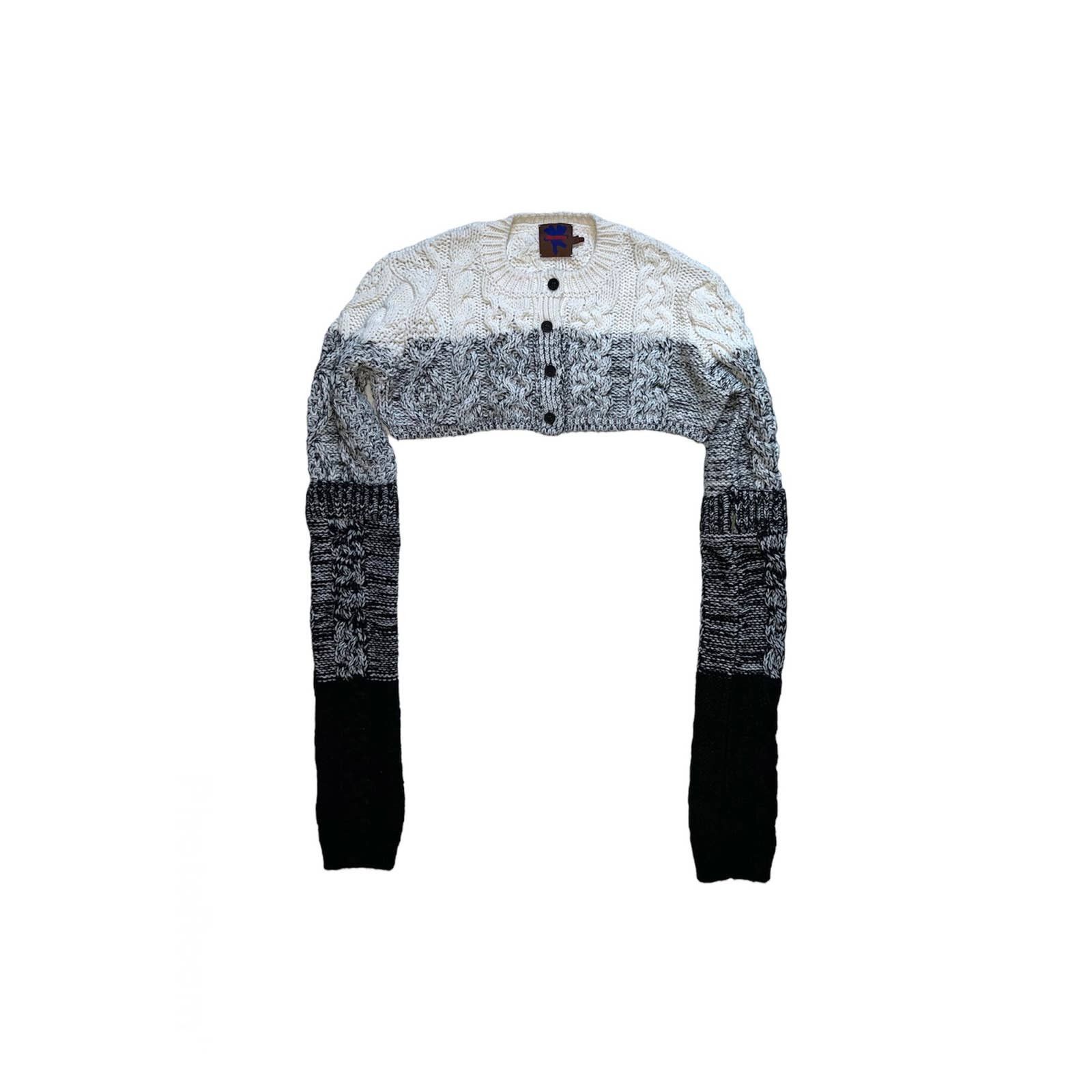 image of Heaven By Marc Jacobs Chunky Knit Cardigan in Black, Women's (Size Medium)
