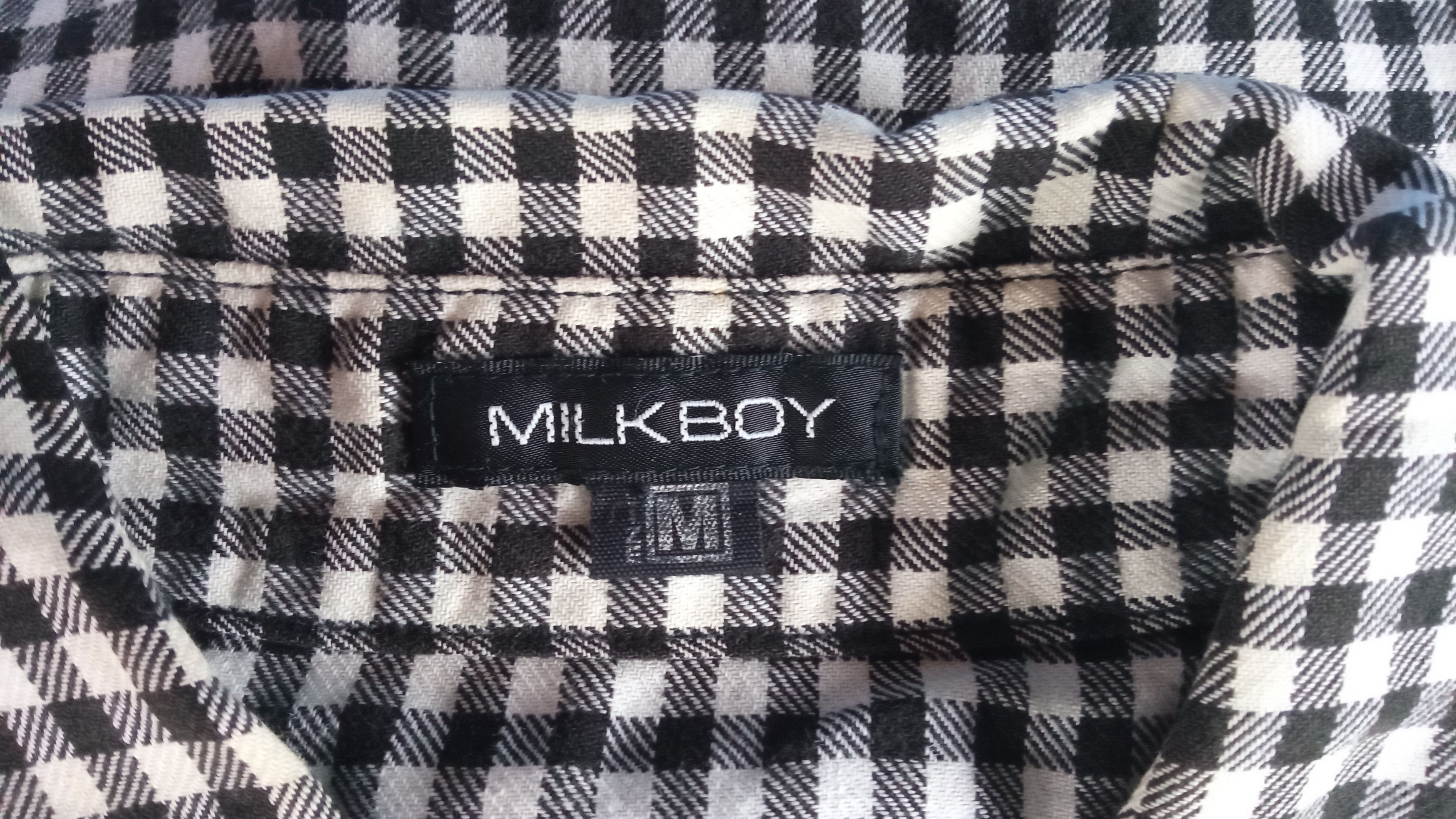 Japanese Brand × Vintage 🔥🔥Vintage Milkboy Plaid Bondage Style LS Shirt Size US M / EU 48-50 / 2 - 21 Thumbnail