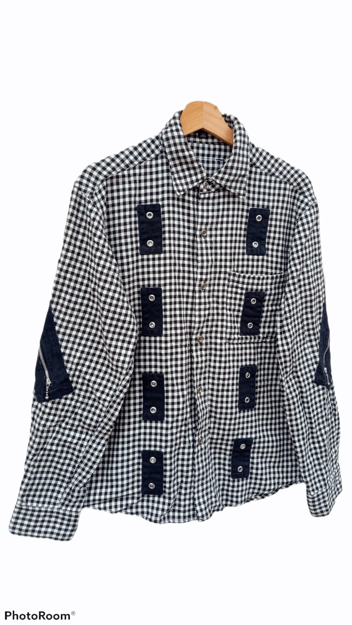 Japanese Brand × Vintage 🔥🔥Vintage Milkboy Plaid Bondage Style LS Shirt Size US M / EU 48-50 / 2 - 2 Thumbnail