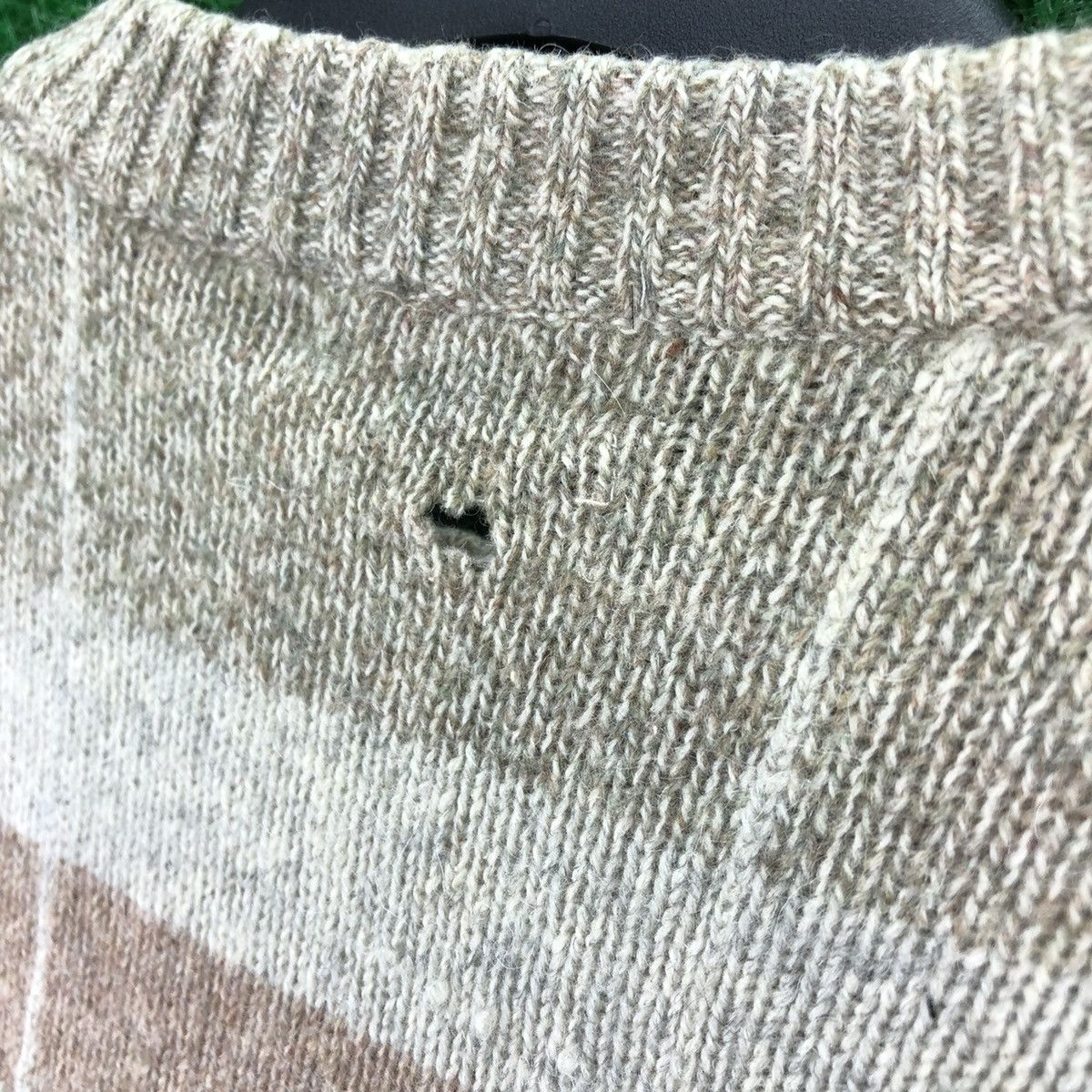 Japanese Brand Vintage 80's Knitwear Wool Sweater Checker by Slowly Life Size US S / EU 44-46 / 1 - 8 Thumbnail