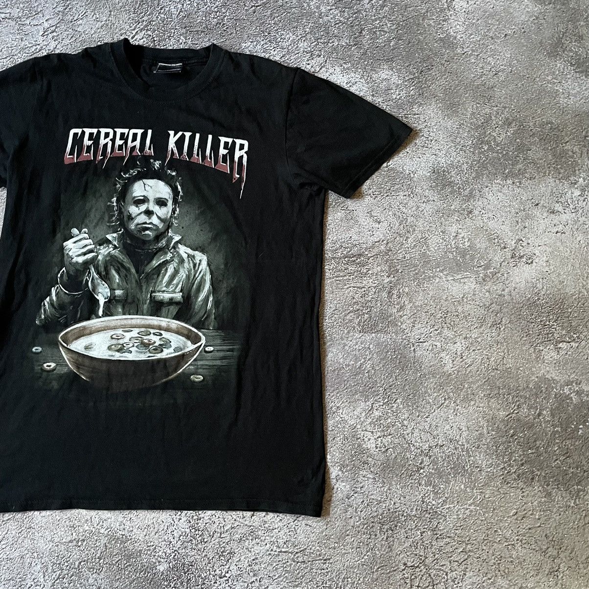 Vintage Vintage Y2K Cereal Killer Graphic Tee Horror Grunge Black M Size US M / EU 48-50 / 2 - 3 Thumbnail