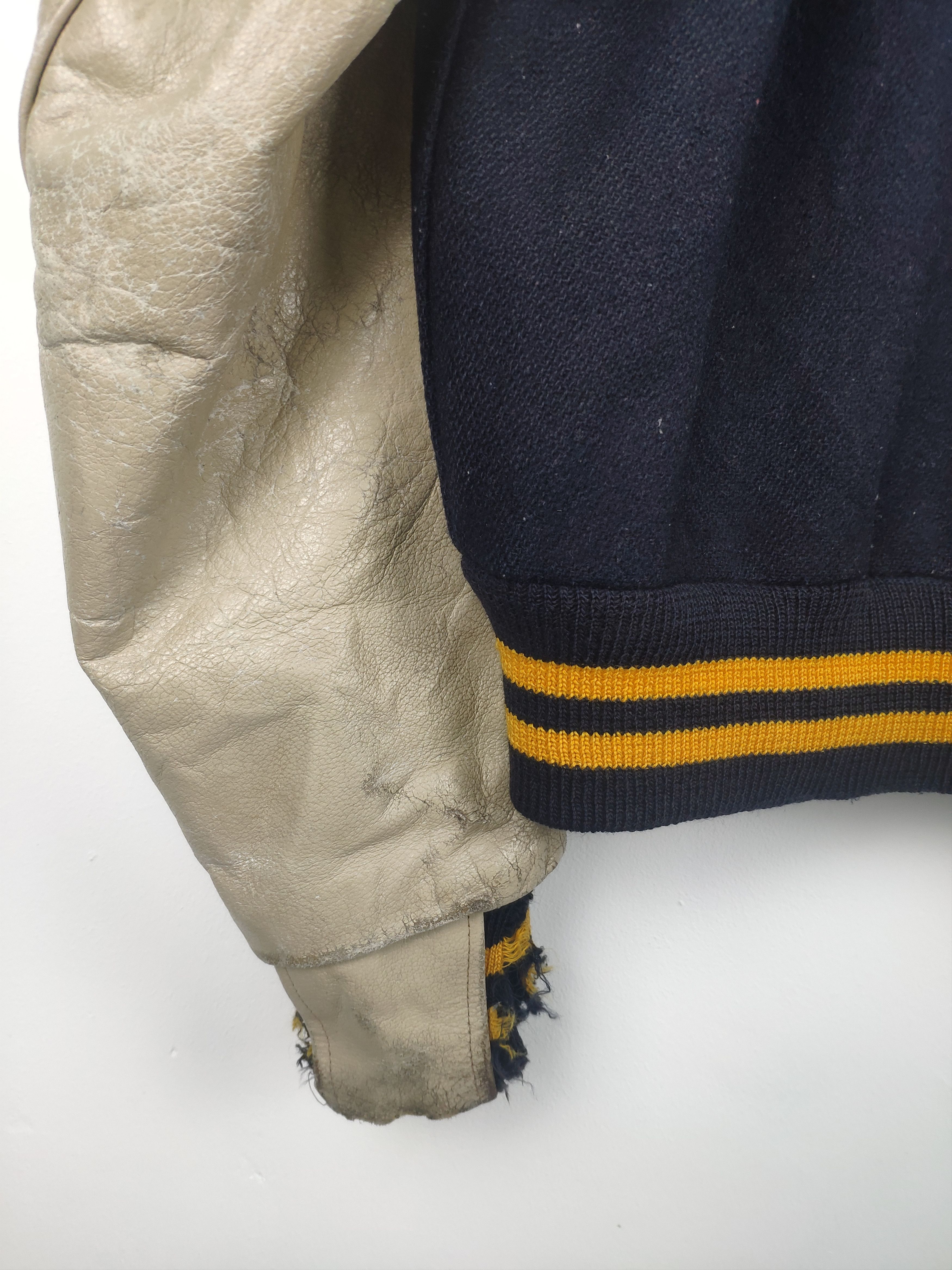 Golden Bear × Japanese Brand Vintage 80s Golden Bear Varsity Jacket Leather Thrasher Size US M / EU 48-50 / 2 - 24 Thumbnail