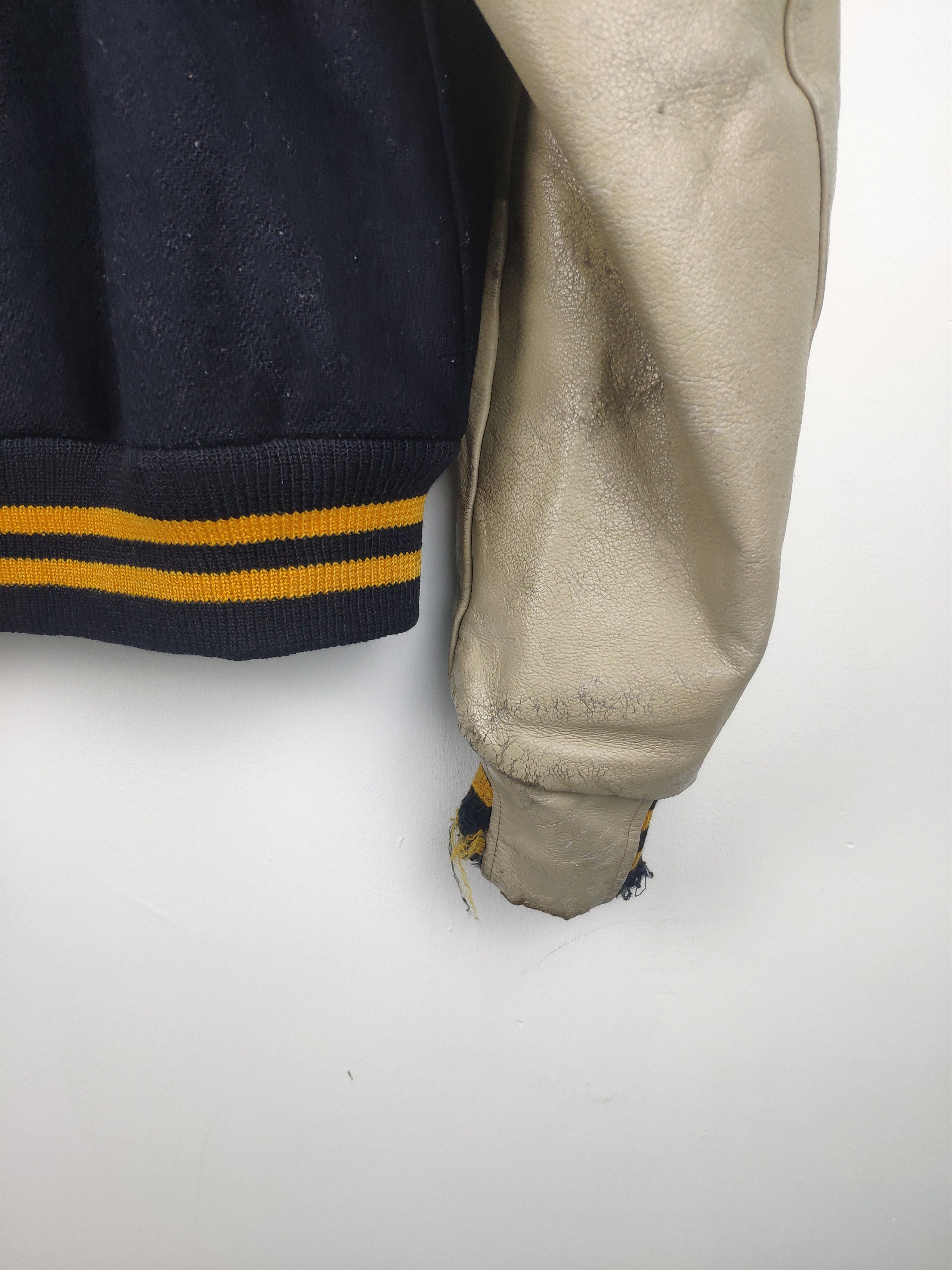 Golden Bear × Japanese Brand Vintage 80s Golden Bear Varsity Jacket Leather Thrasher Size US M / EU 48-50 / 2 - 23 Thumbnail