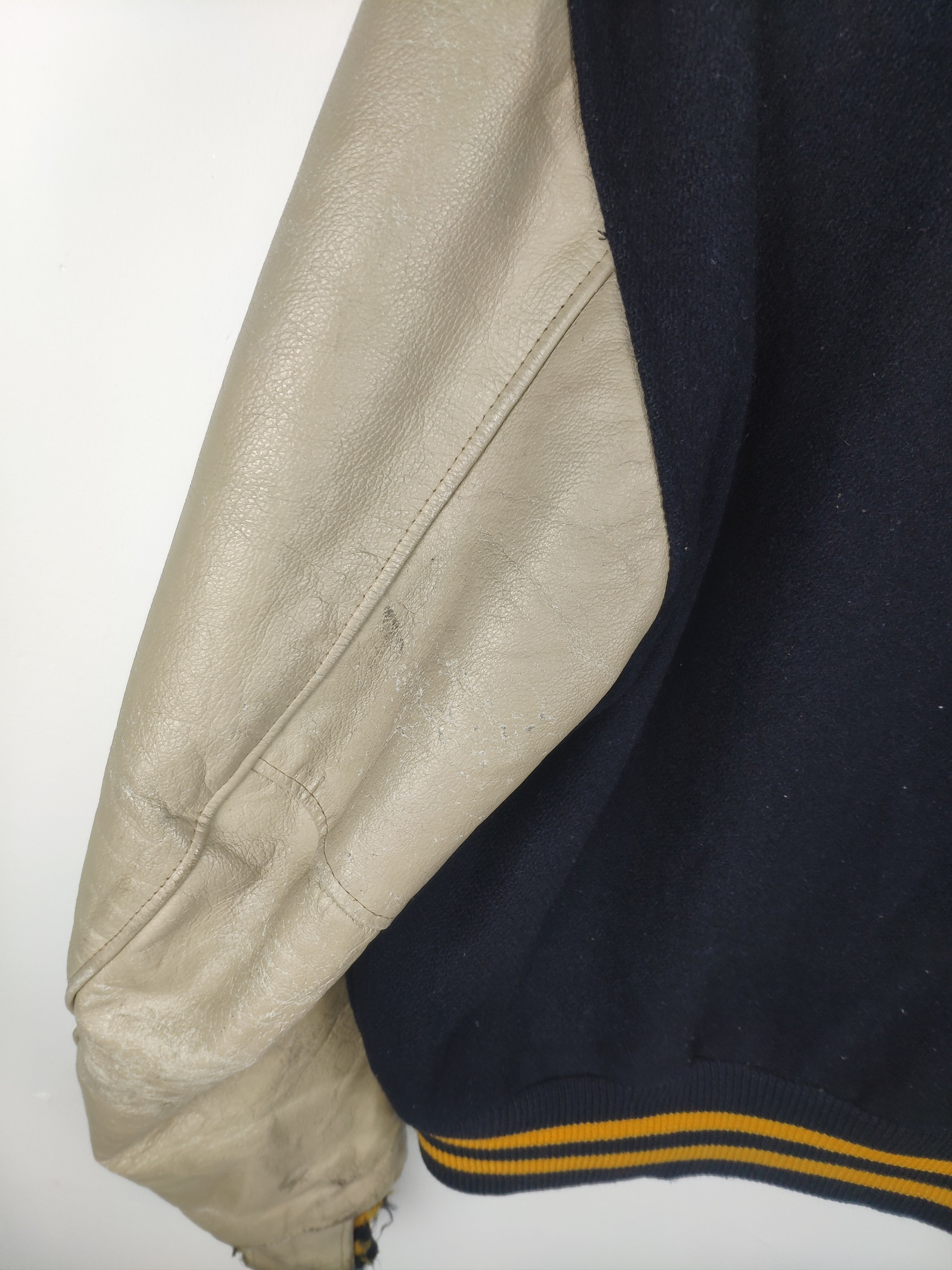 Golden Bear × Japanese Brand Vintage 80s Golden Bear Varsity Jacket Leather Thrasher Size US M / EU 48-50 / 2 - 21 Thumbnail