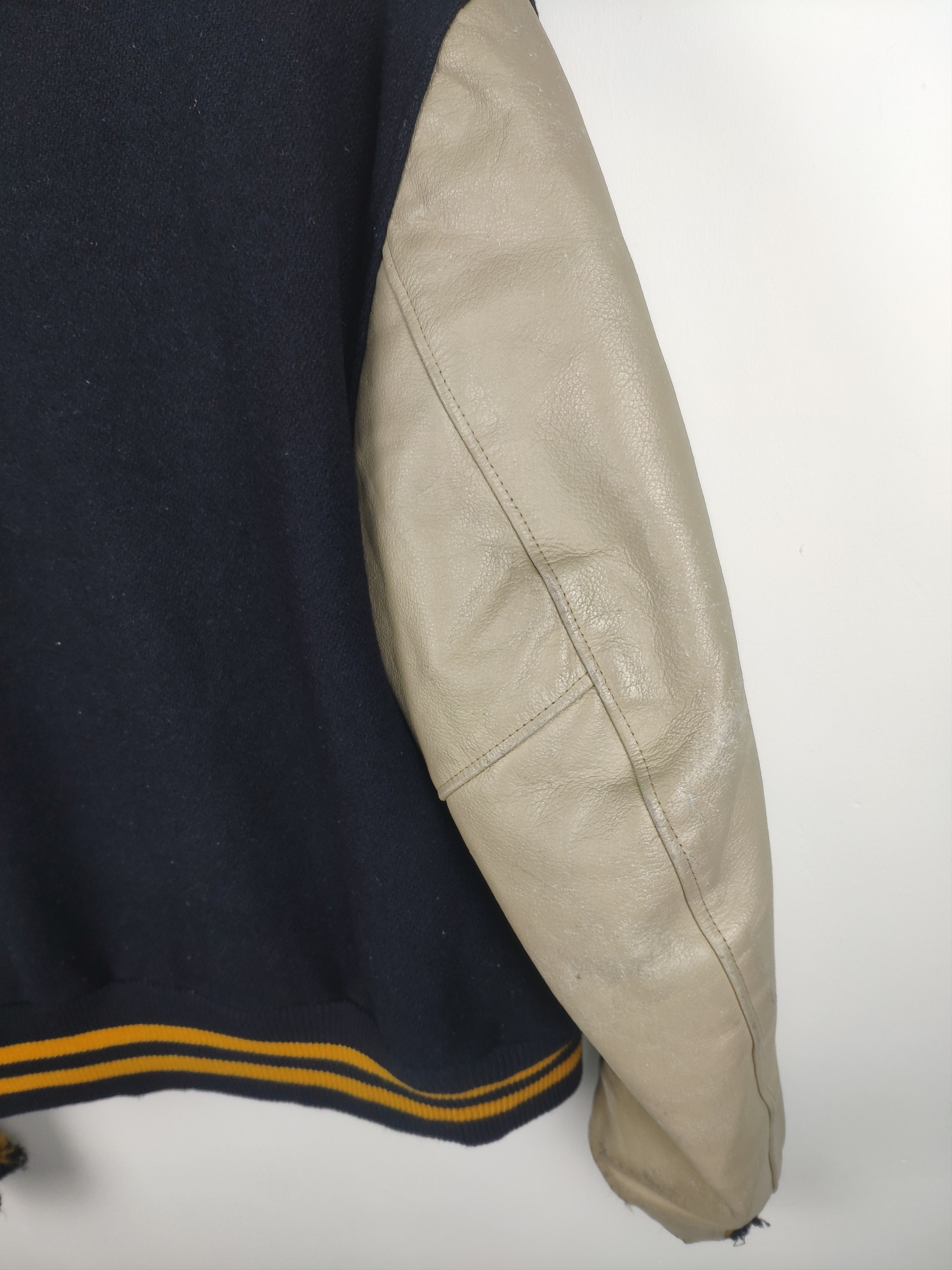 Golden Bear × Japanese Brand Vintage 80s Golden Bear Varsity Jacket Leather Thrasher Size US M / EU 48-50 / 2 - 22 Thumbnail