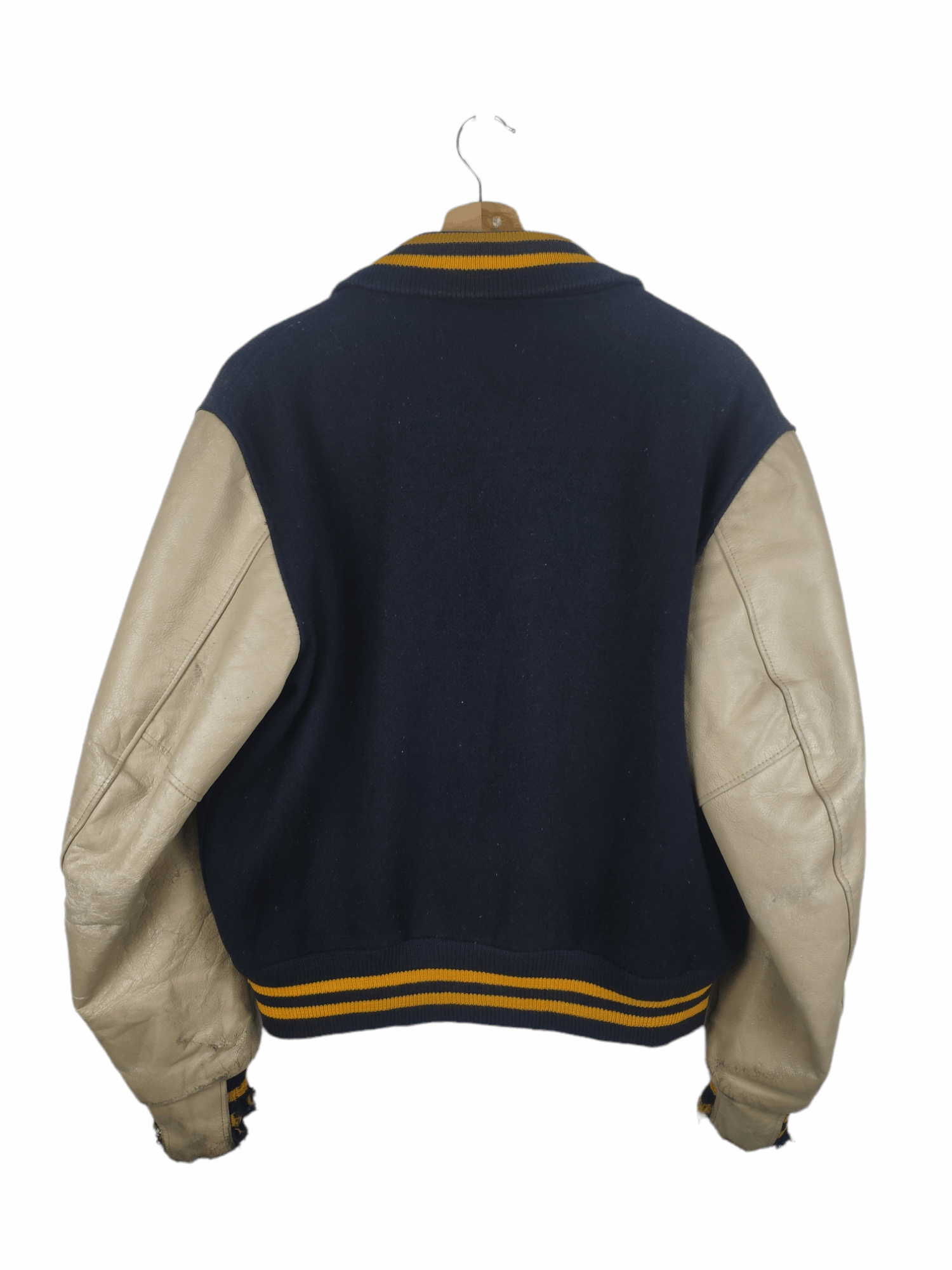 Golden Bear × Japanese Brand Vintage 80s Golden Bear Varsity Jacket Leather Thrasher Size US M / EU 48-50 / 2 - 25 Thumbnail