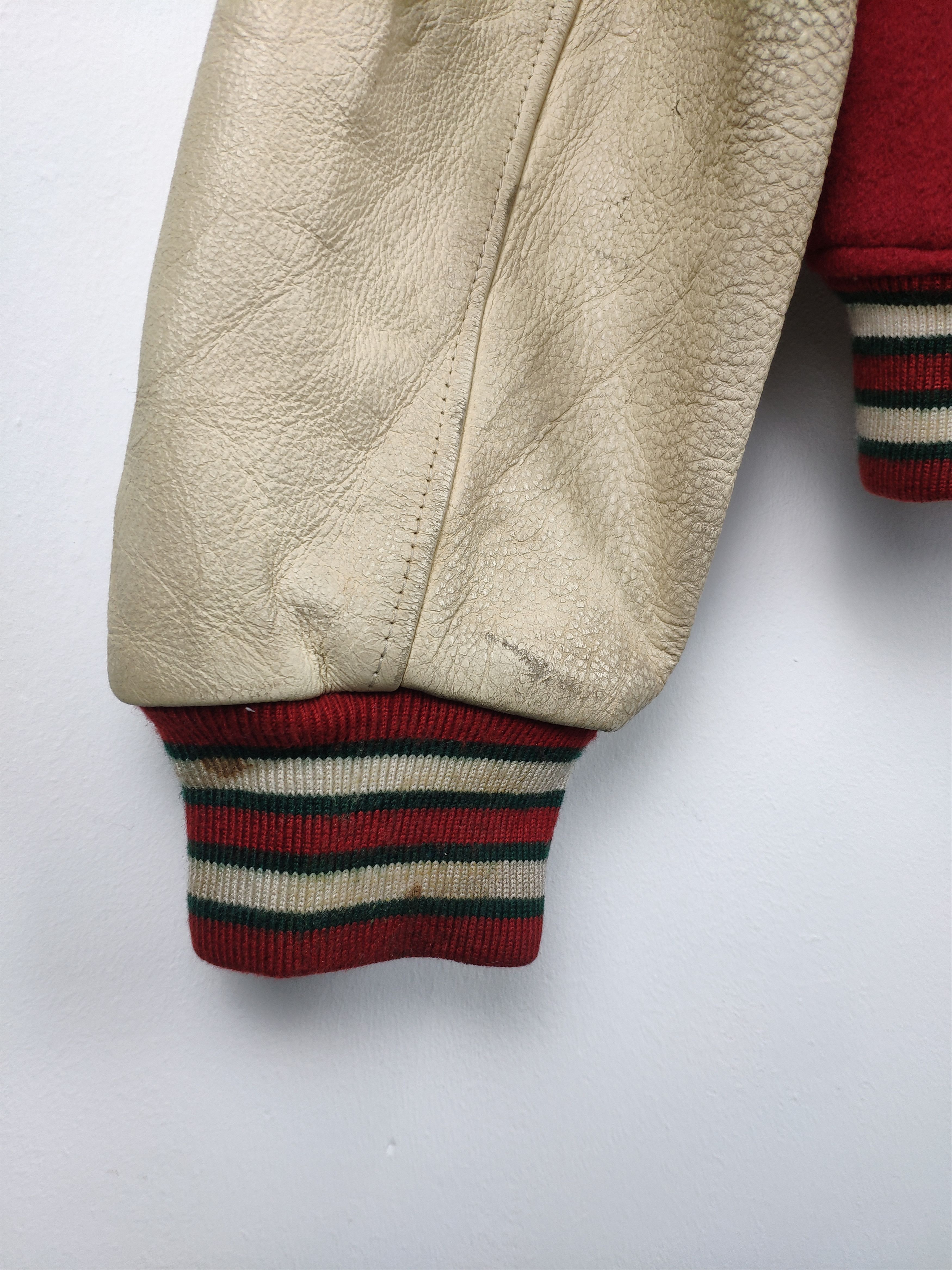 Japanese Brand × Vintage Vintage Varsity Jacket Leather Sleeve Saburoku American Size US M / EU 48-50 / 2 - 11 Thumbnail