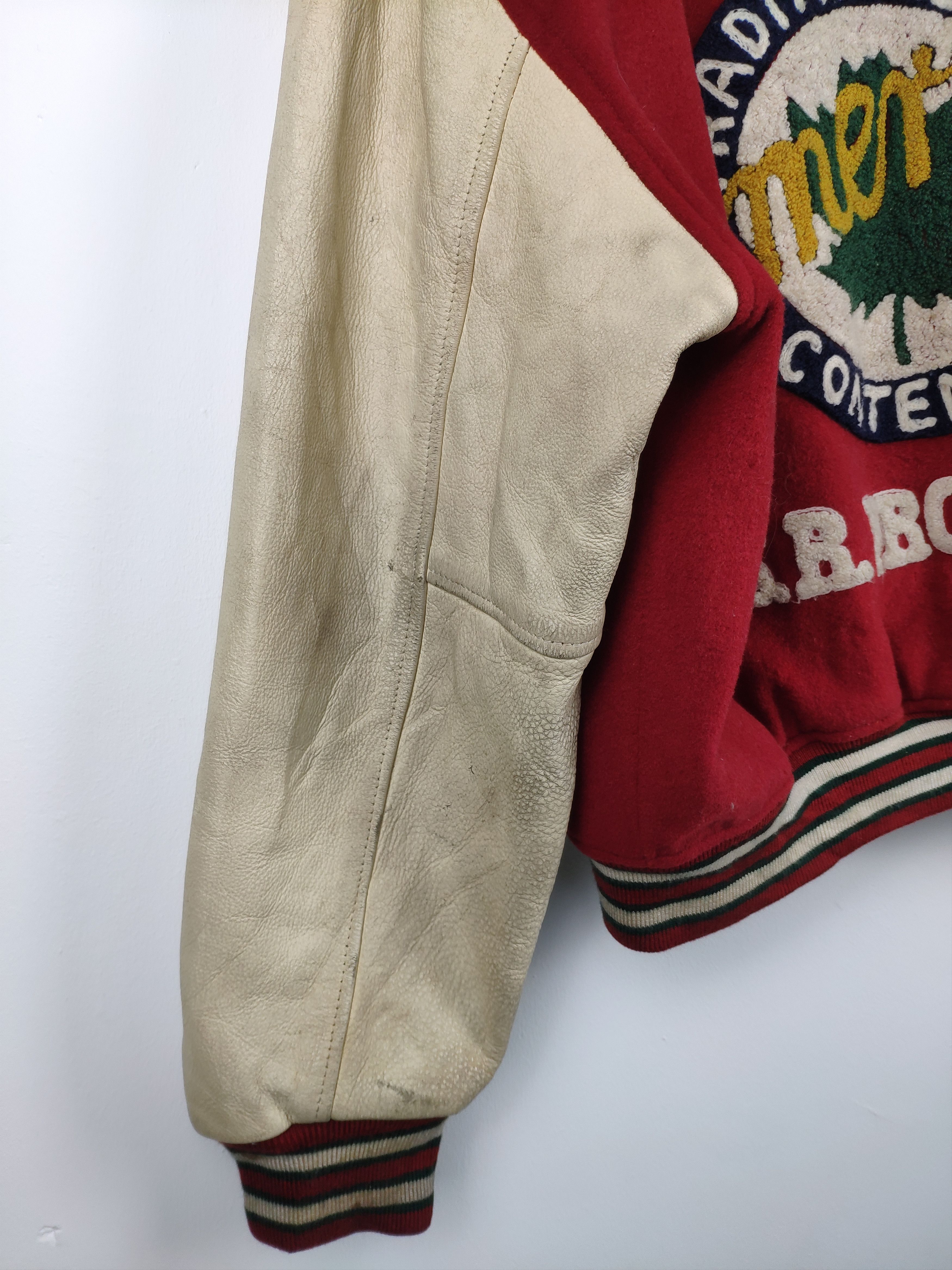 Japanese Brand × Vintage Vintage Varsity Jacket Leather Sleeve Saburoku American Size US M / EU 48-50 / 2 - 9 Thumbnail