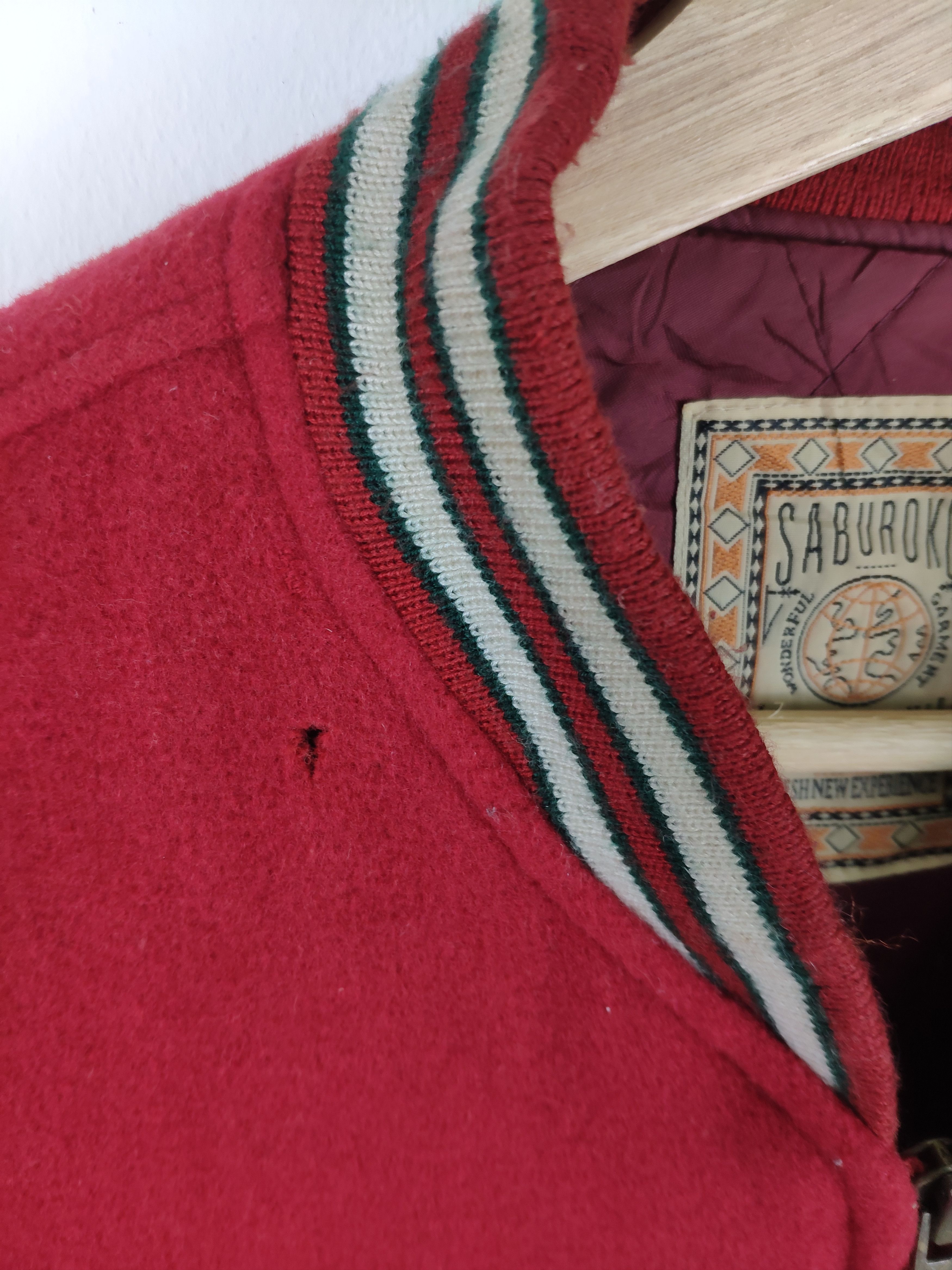 Japanese Brand × Vintage Vintage Varsity Jacket Leather Sleeve Saburoku American Size US M / EU 48-50 / 2 - 20 Thumbnail