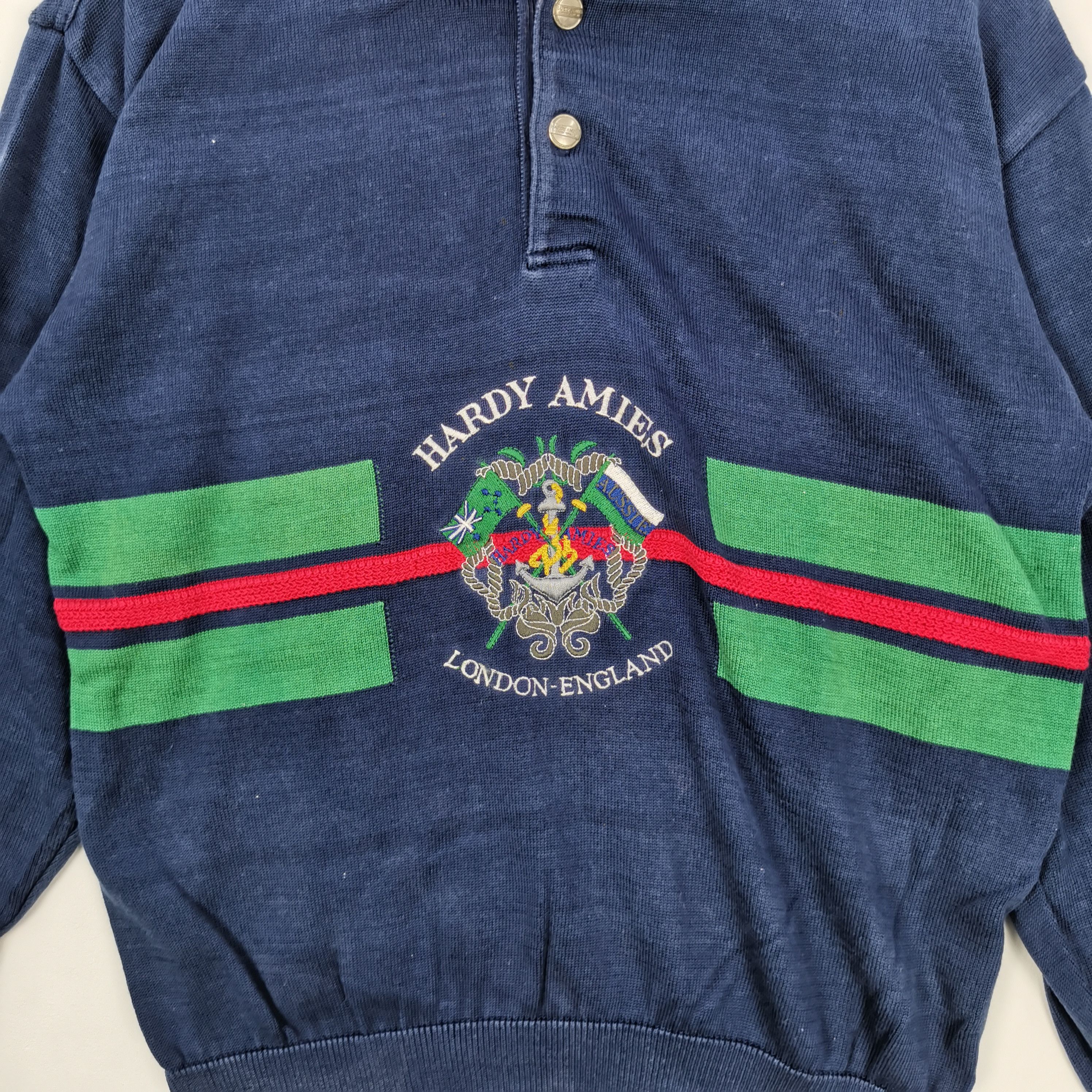 Hardy Amies × Homespun Knitwear × Vintage Vintage Hardy Amies Sweatshirt Embroidery Knitted Sweater Size US M / EU 48-50 / 2 - 3 Thumbnail