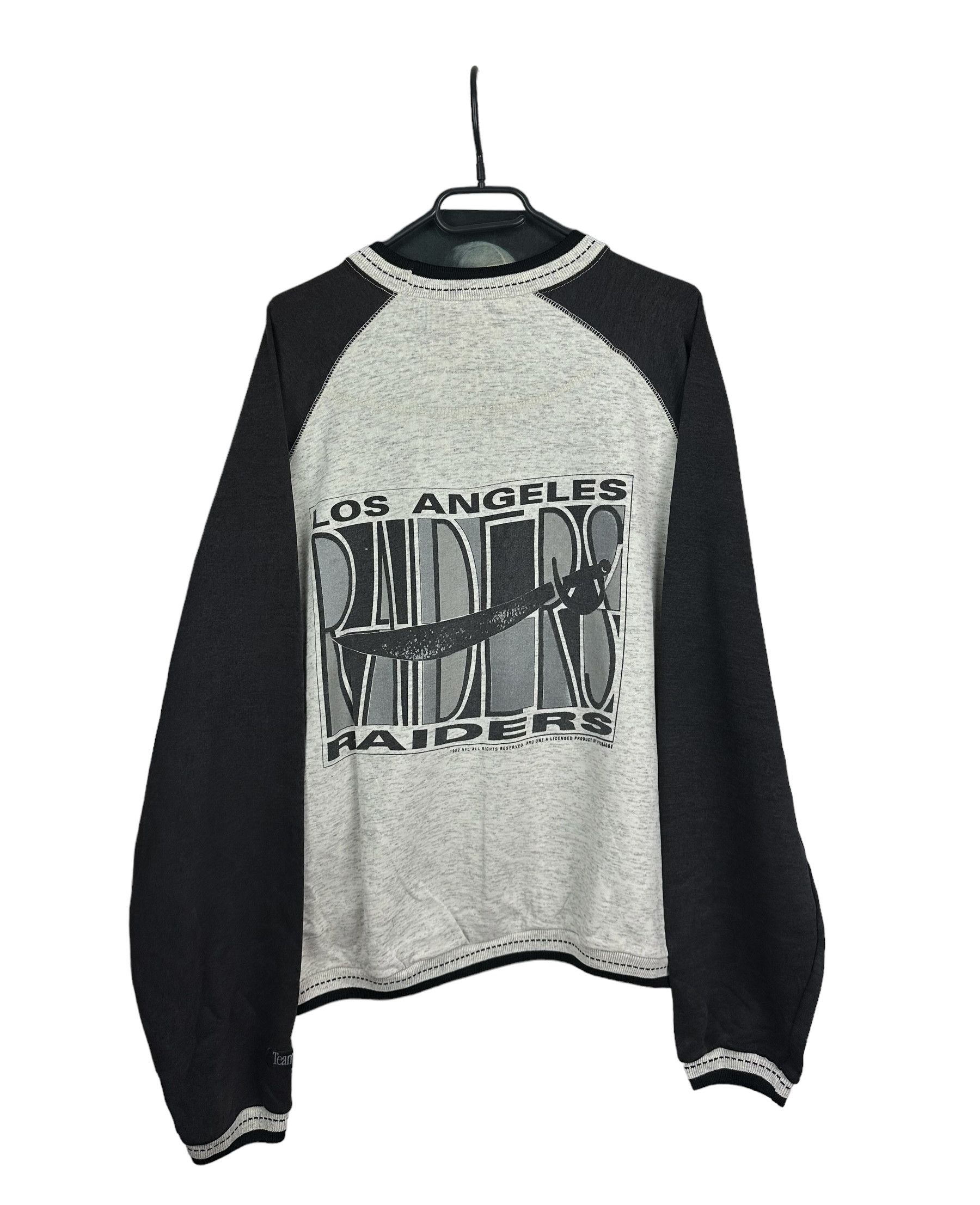 NFL × Vintage Vintage 1992 Los Angeles Raiders NFL Sweatshirt Rare Size US XL / EU 56 / 4 - 1 Thumbnail