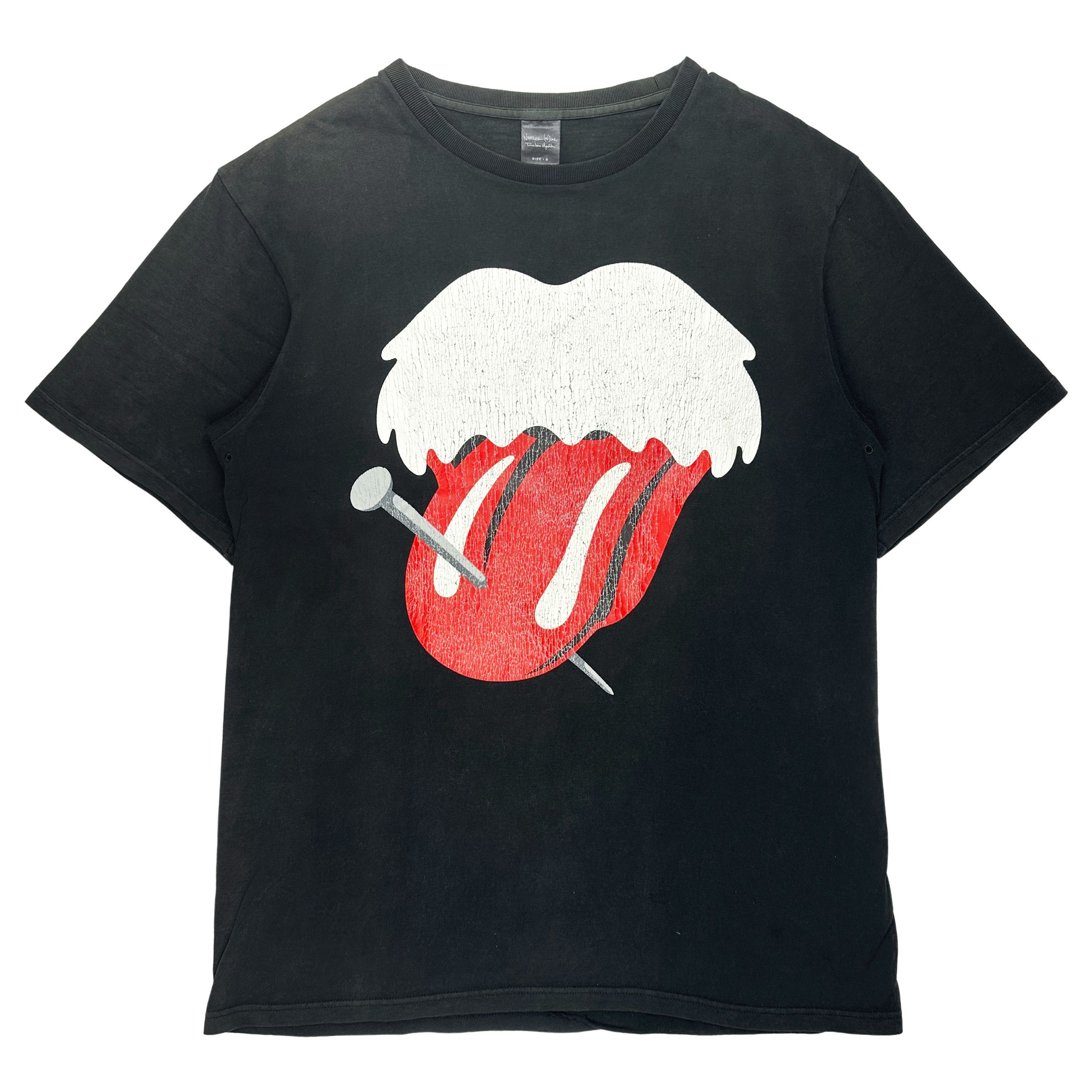 image of Number N Ine x Takahiromiyashita The Soloist Ss/aw03 Rolling Stones Tee in Black, Men's (Size 2XL)