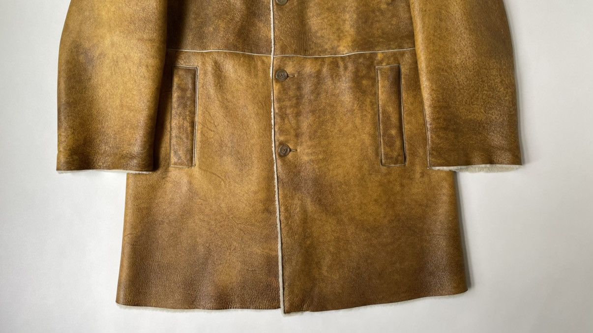 Jil Sander Early 2000s Mottled Shearling Overcoat Size US L / EU 52-54 / 3 - 6 Thumbnail