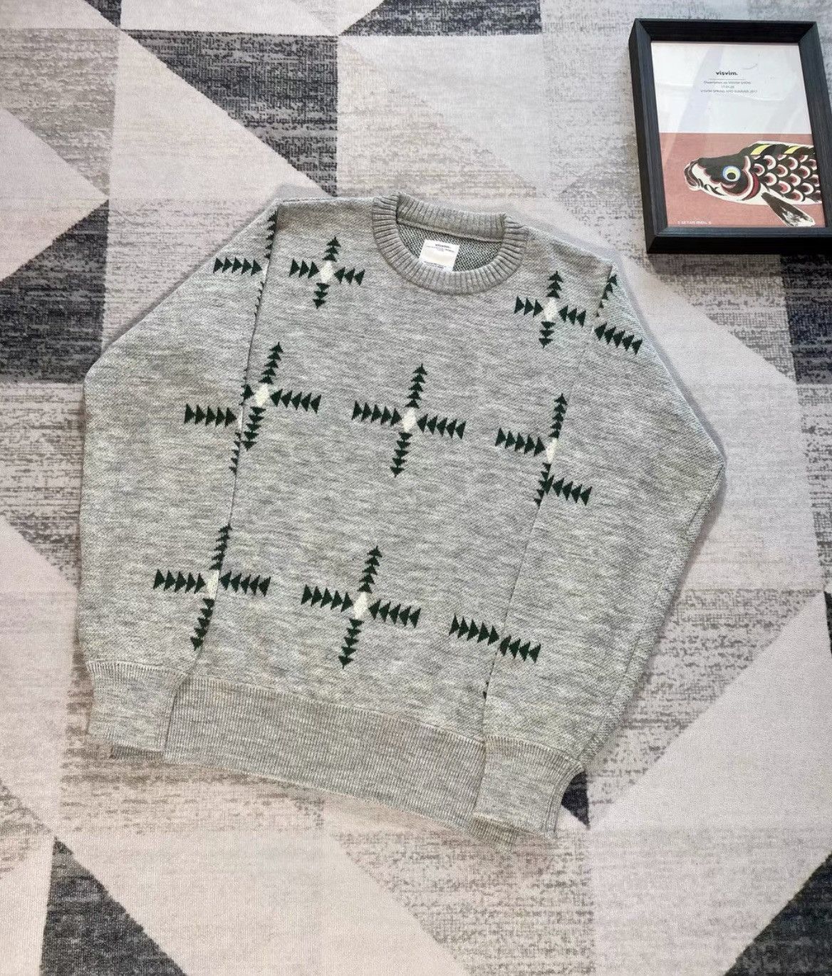 Image of Visvim 18Aw Vintage Knit Native in Grey, Men's (Size XL)