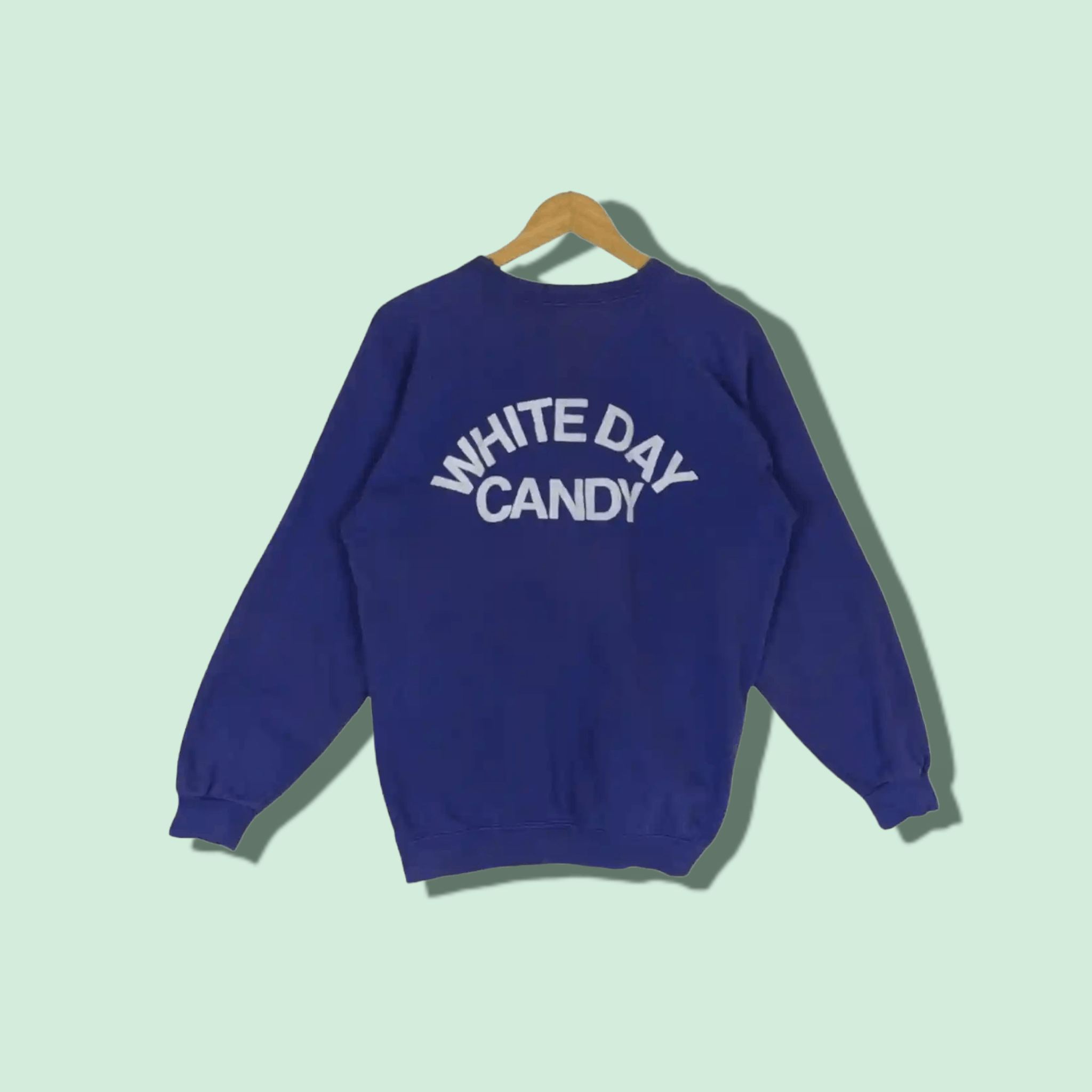 Japan Vintage WHITE DAY CANDY Spell Out Jumper Sweatshirt