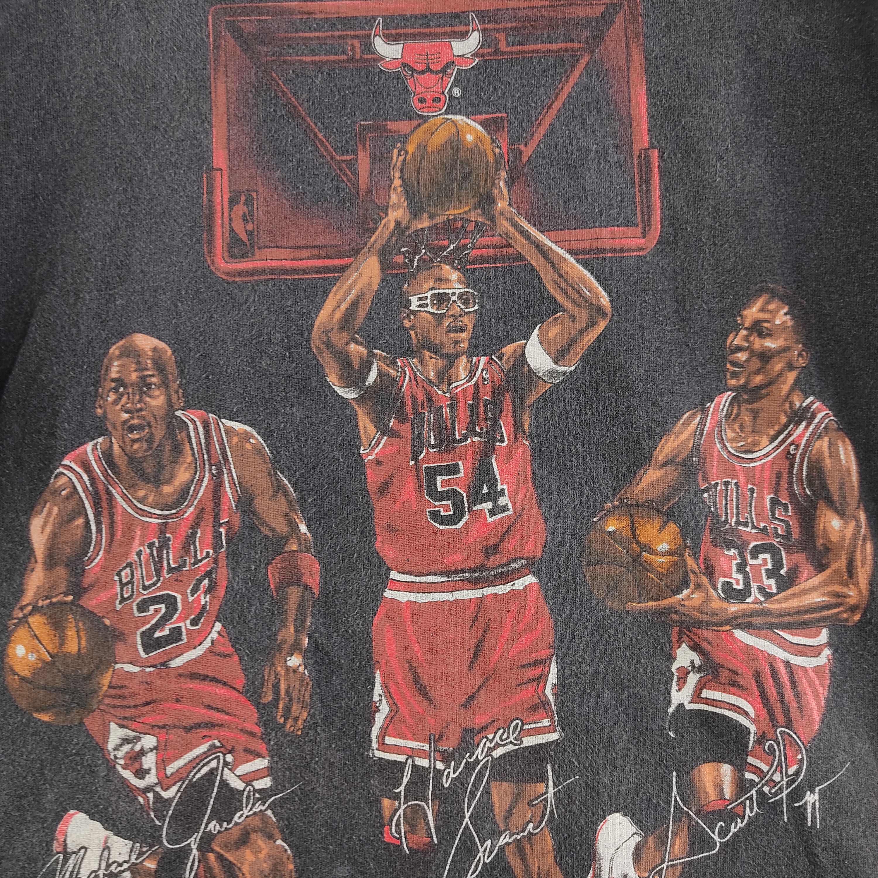 NBA × Vintage 90's Salem Chicago Bulls Triple Threat Michael Jordan Size US XL / EU 56 / 4 - 5 Thumbnail