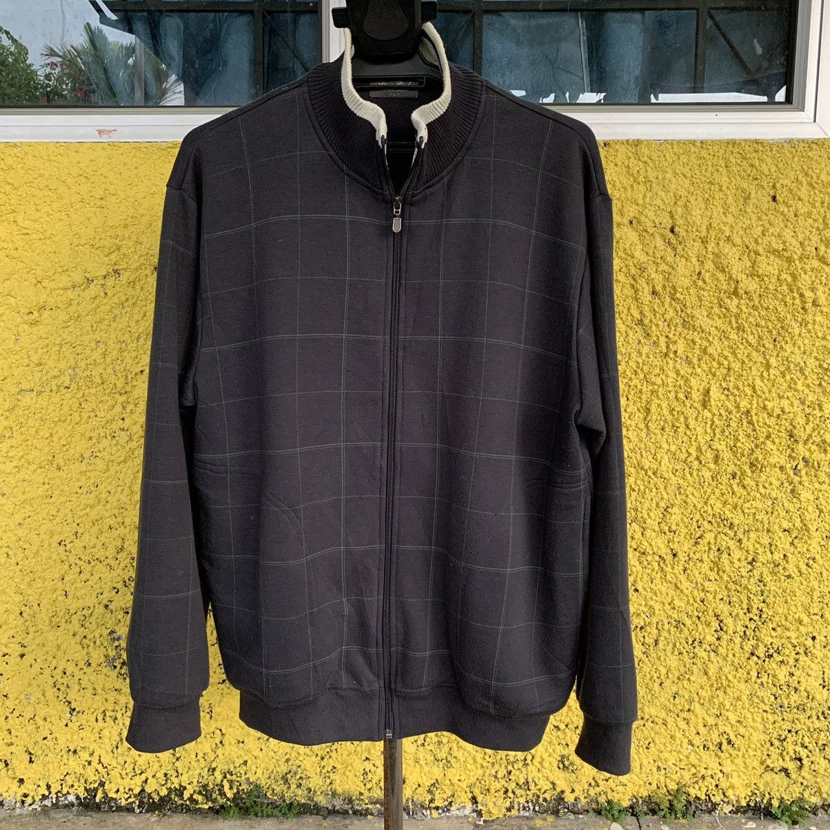 image of Dina Bird Sweater Zipper Jacket in Green, Men's (Size Large)