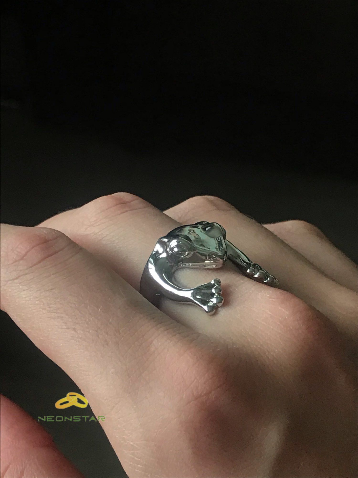 Jewelry Frog Animal Adjustable Rings Size ONE SIZE - 4 Thumbnail
