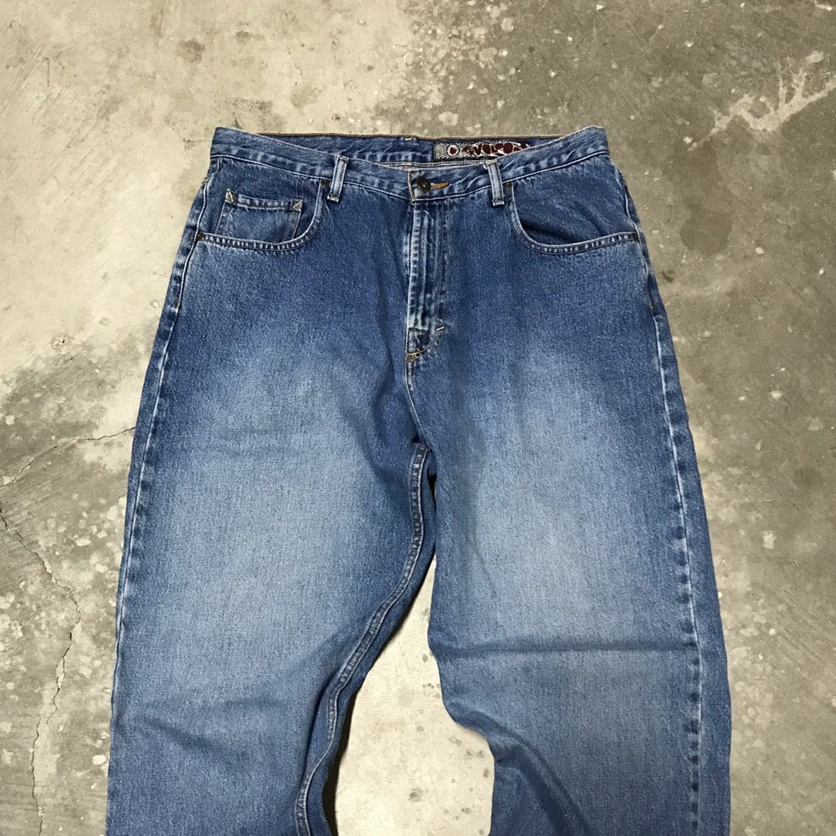 Volcom Women's Skate Date Wide Leg Denim Jeans – Loose Fit Trouser Pants With Snap Hem - View #3