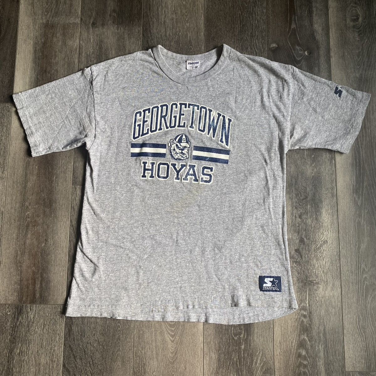 Vintage Vintage 1990s Starter Georgetown Hoyas College Logo T Shirt ...