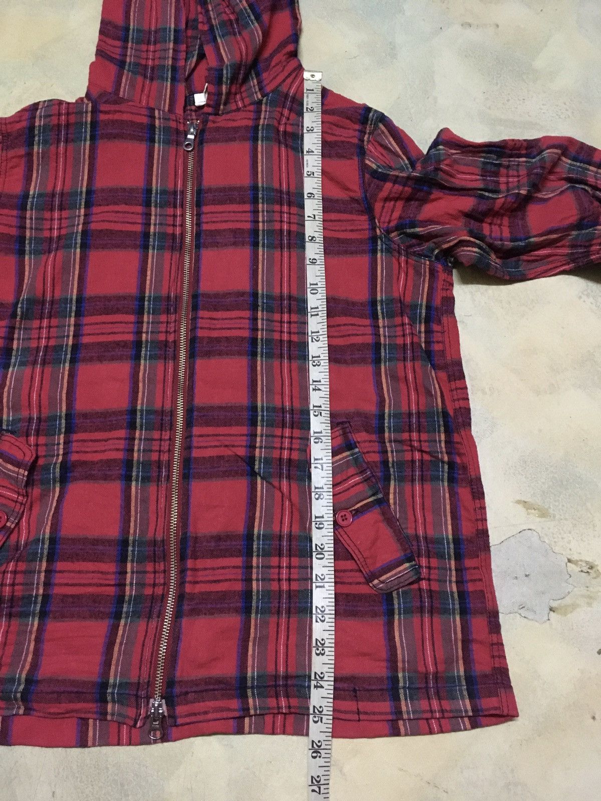Japanese Brand Red Tartan Hoodie Punk Seditionaries Style Size US L / EU 52-54 / 3 - 9 Thumbnail