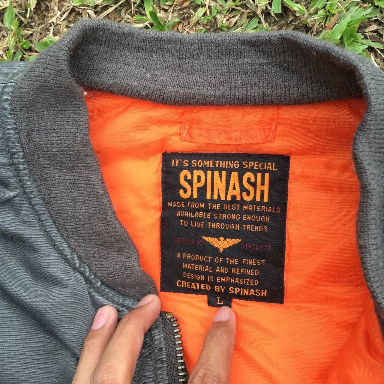 Japanese Brand Spinash Bomber jacket Distress inspired Alpha Industries Size US L / EU 52-54 / 3 - 7 Thumbnail