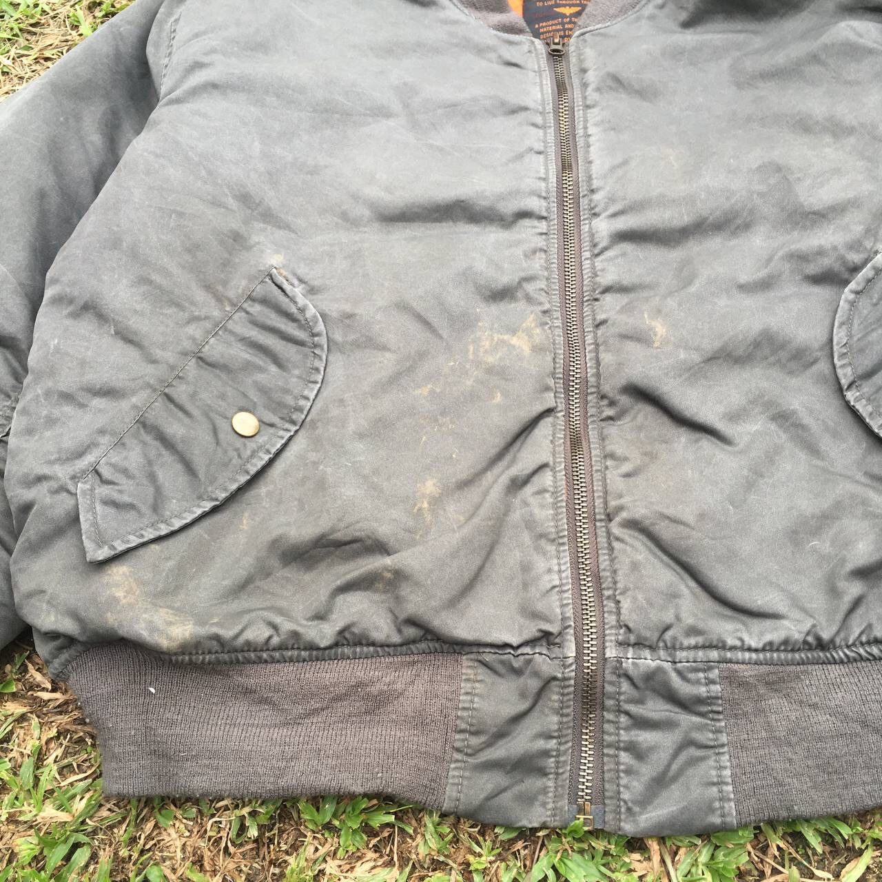 Japanese Brand Spinash Bomber jacket Distress inspired Alpha Industries Size US L / EU 52-54 / 3 - 3 Thumbnail