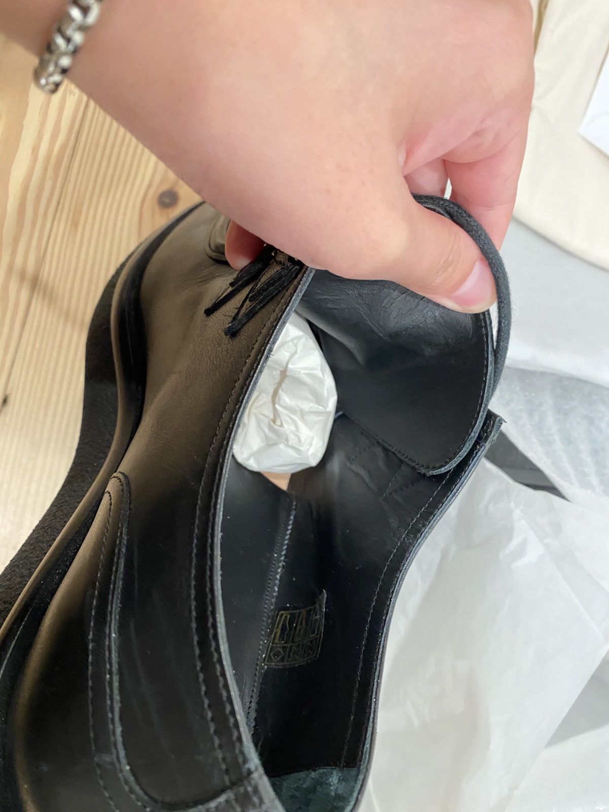 Valentino Black Leather Studded Creepers Size US 7 / EU 40 - 12 Thumbnail