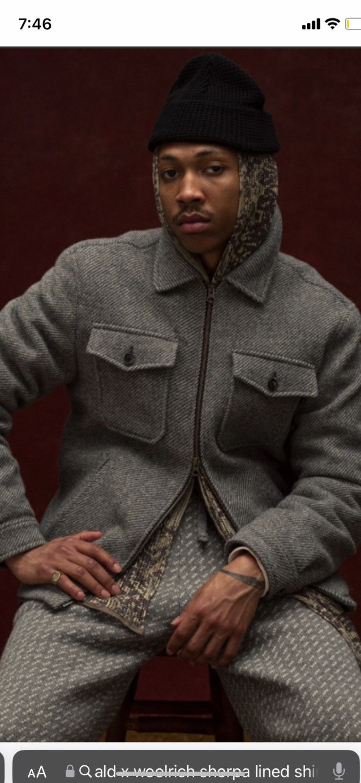 Aime Leon Dore × Woolrich Woolen Mills ALD & Woolrich Sherpa Lined  