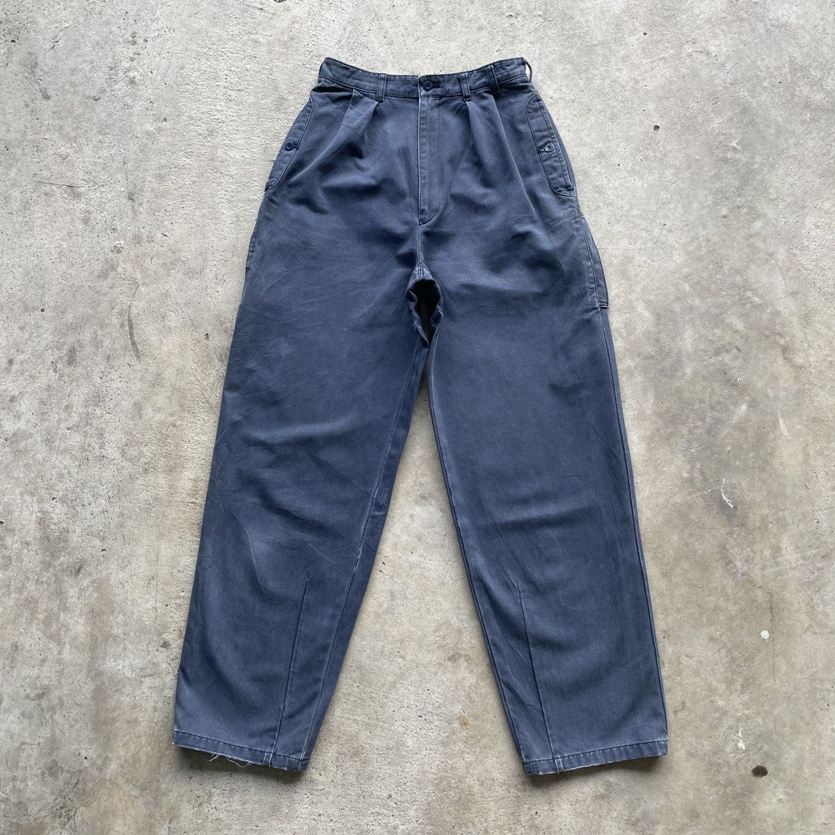 image of W22X27.5 Vintage Mademoiselle Non Non Sport Cargo Pants in Blue, Men's (Size 26)