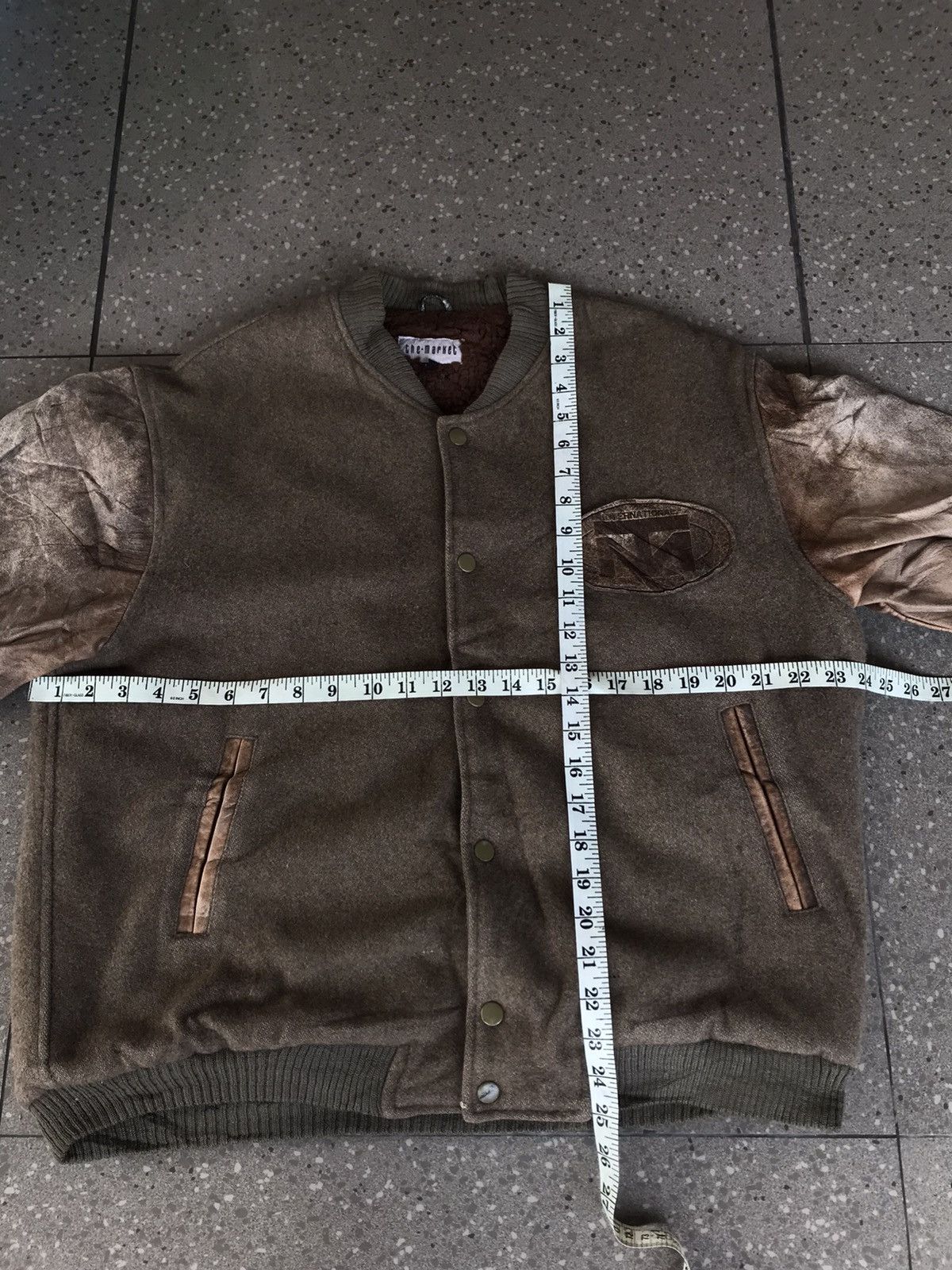 Japanese Brand Vintage Leather Varsity Jacket Sherpa Travis Scott Style Size US L / EU 52-54 / 3 - 7 Thumbnail