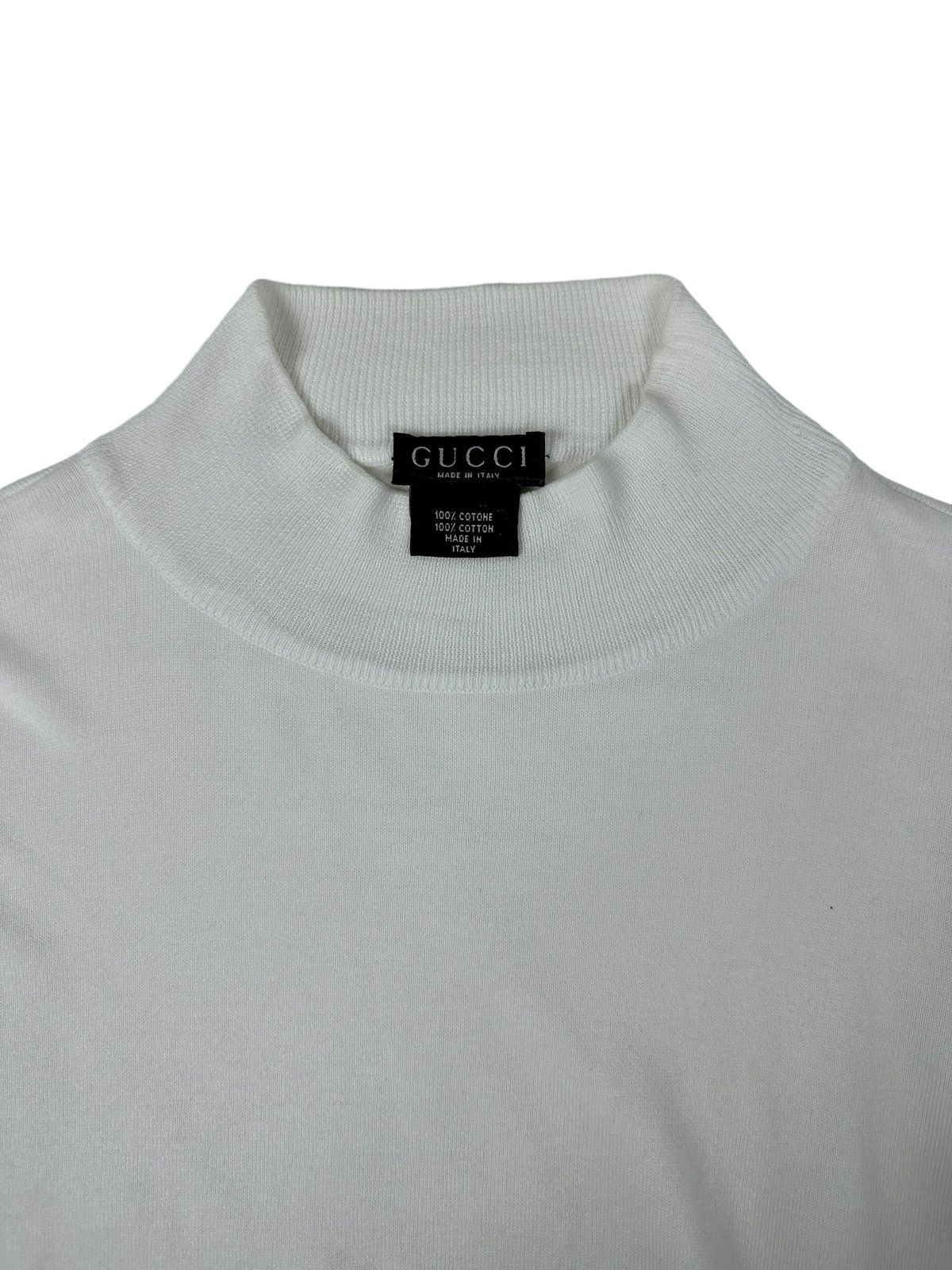 Pre-owned Gucci Turtleneck Longsleeve Sweatshirt Thin In White