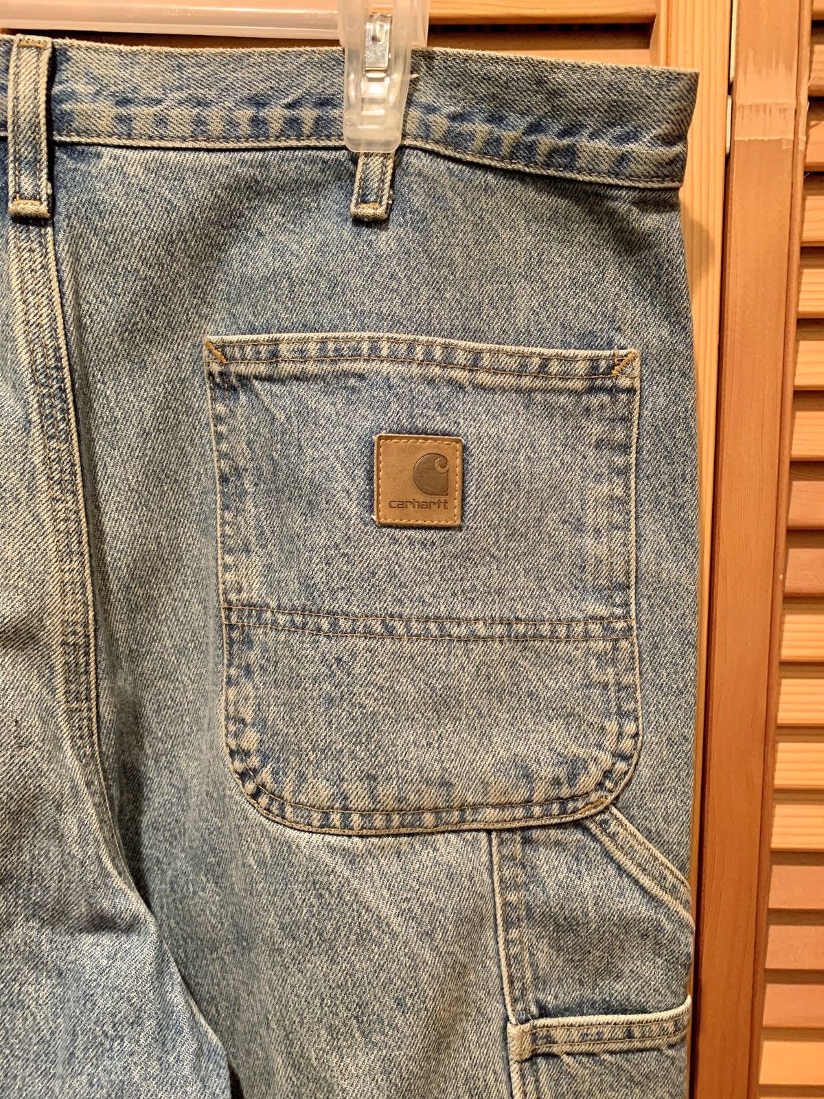 Carhartt × Carhartt Wip × Vintage ***Carhartt Denim Dungaree Work Pants*** Size US 34 / EU 50 - 3 Thumbnail
